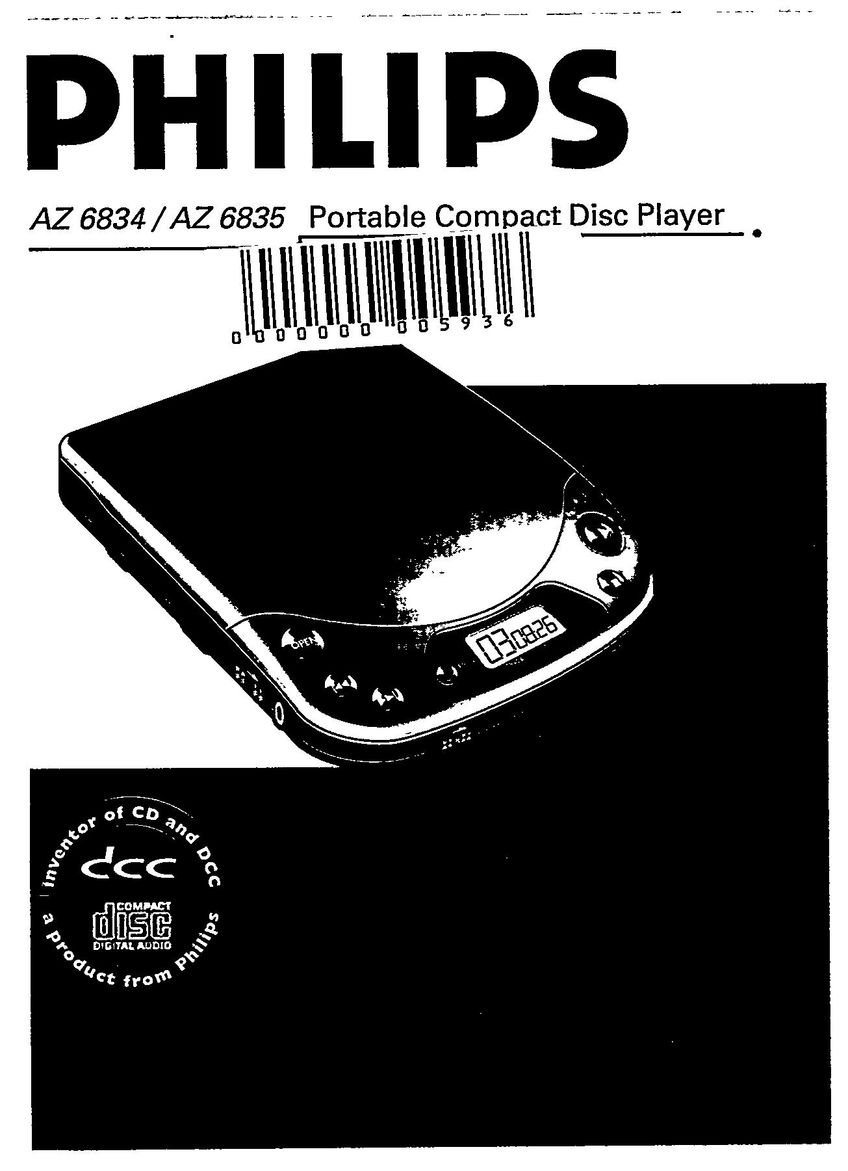 Magnavox AZ6834 CD Player User Manual