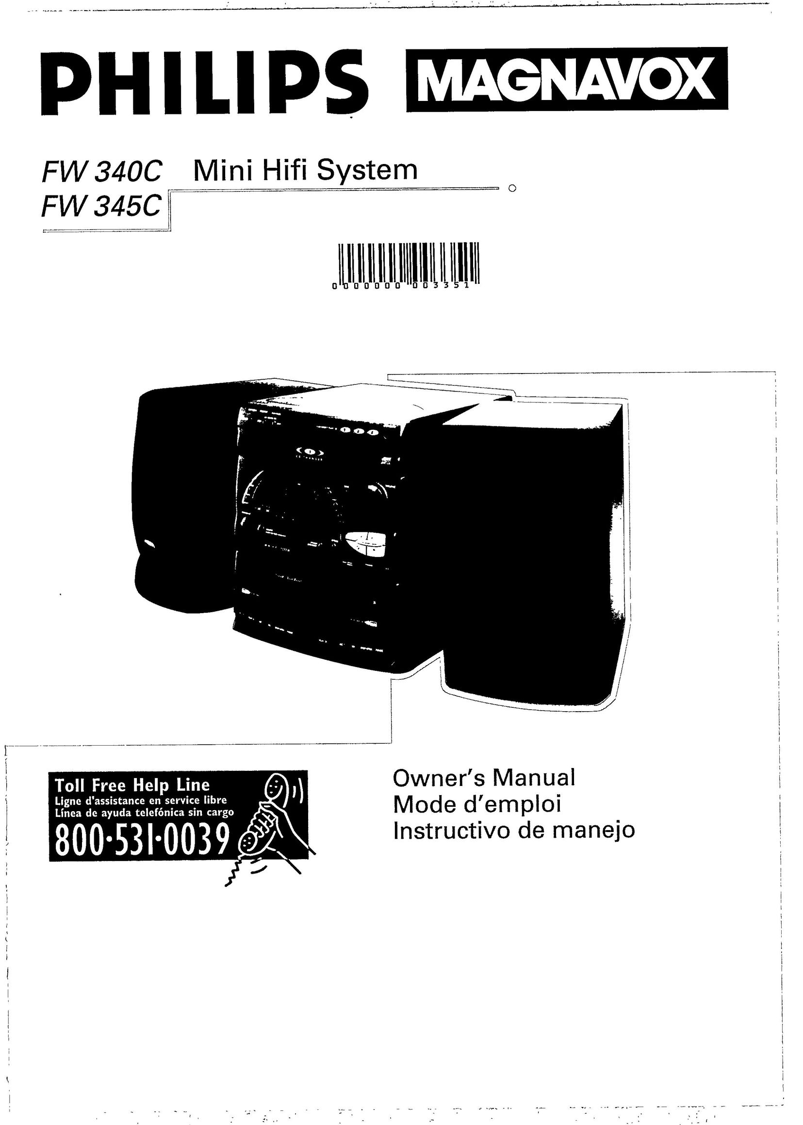 Magnavox FW 345C CD Player User Manual