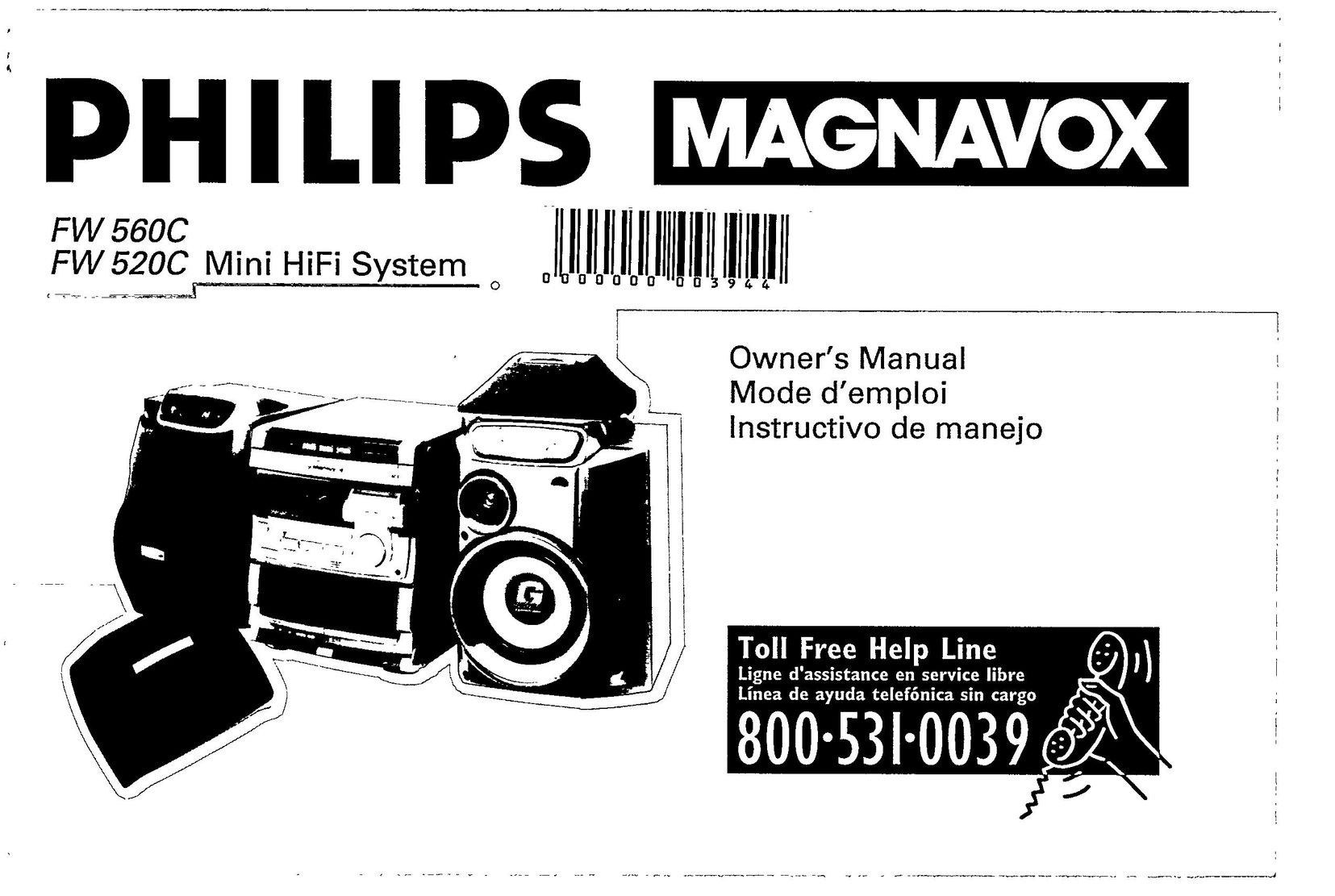 Magnavox FW 520C CD Player User Manual