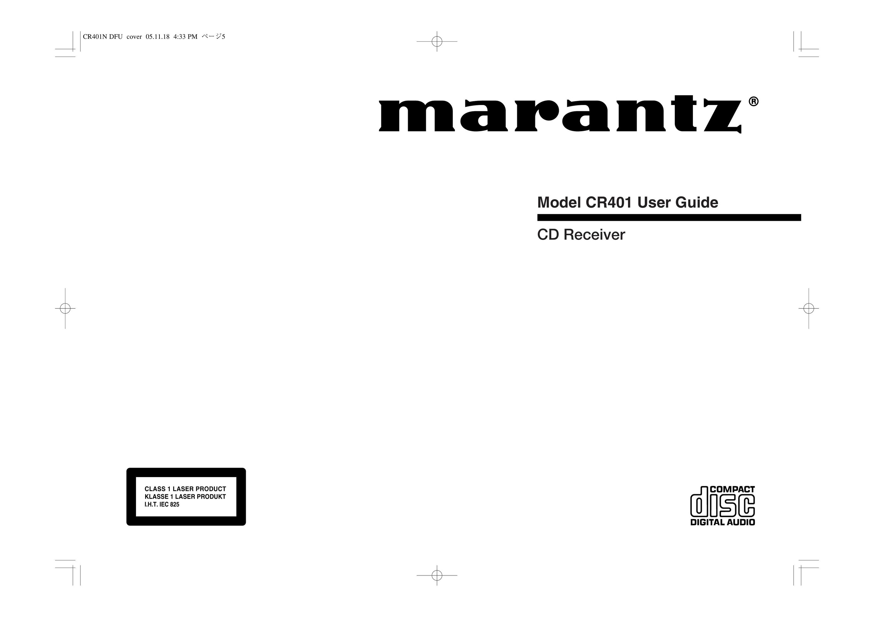 Marantz CR401 CD Player User Manual