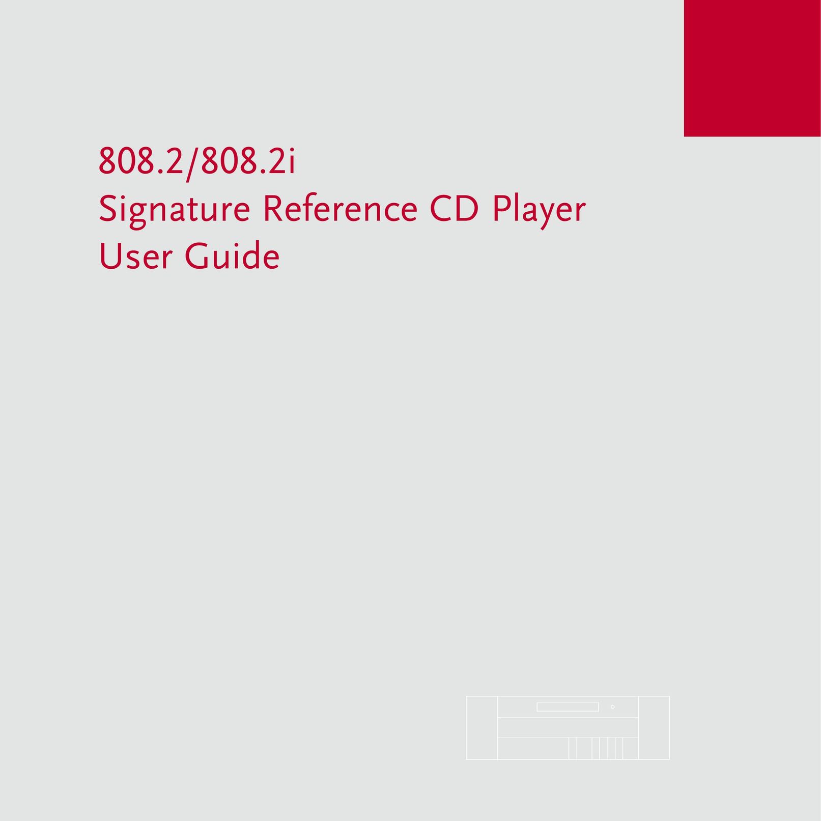 Meridian Audio 808.2 CD Player User Manual