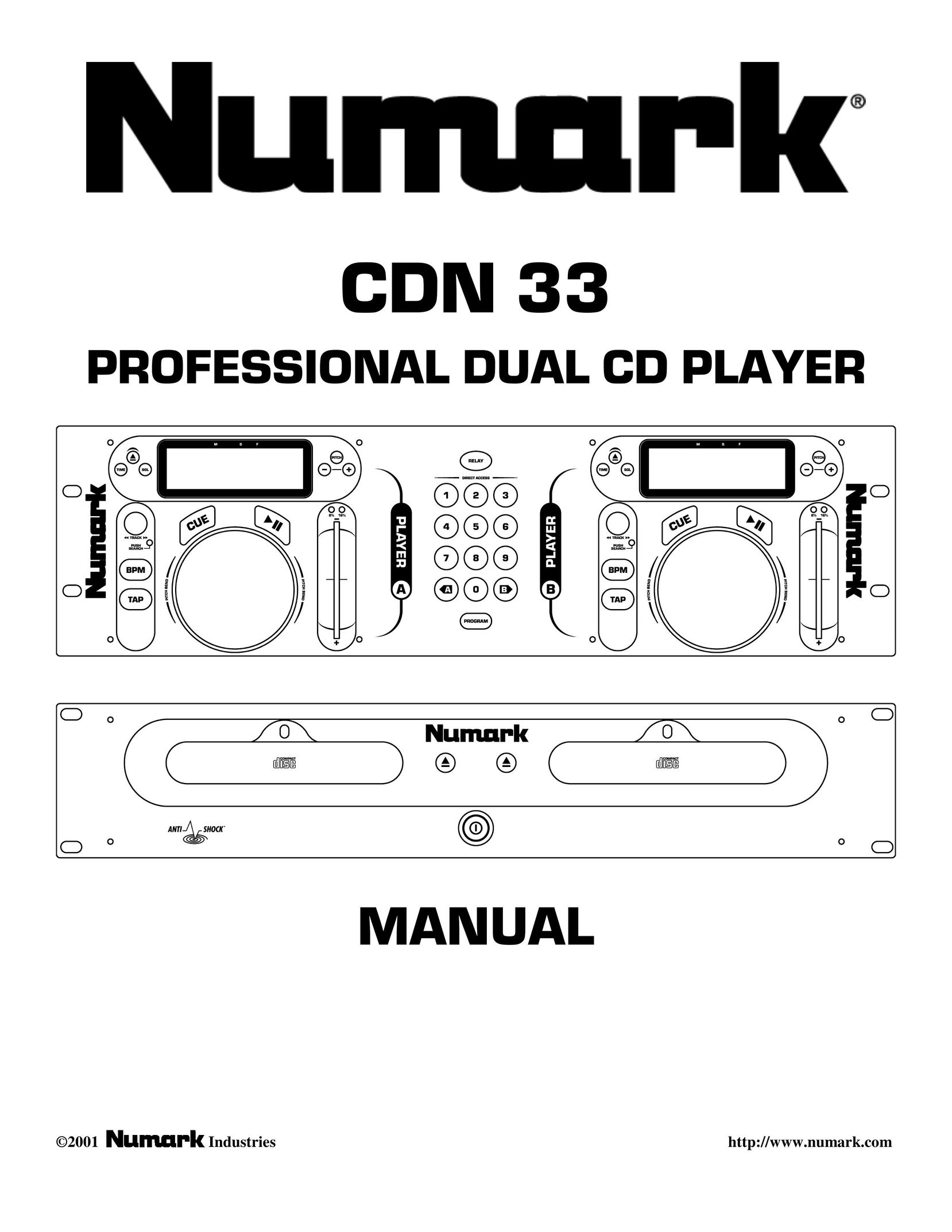Numark Industries CDN 33 CD Player User Manual