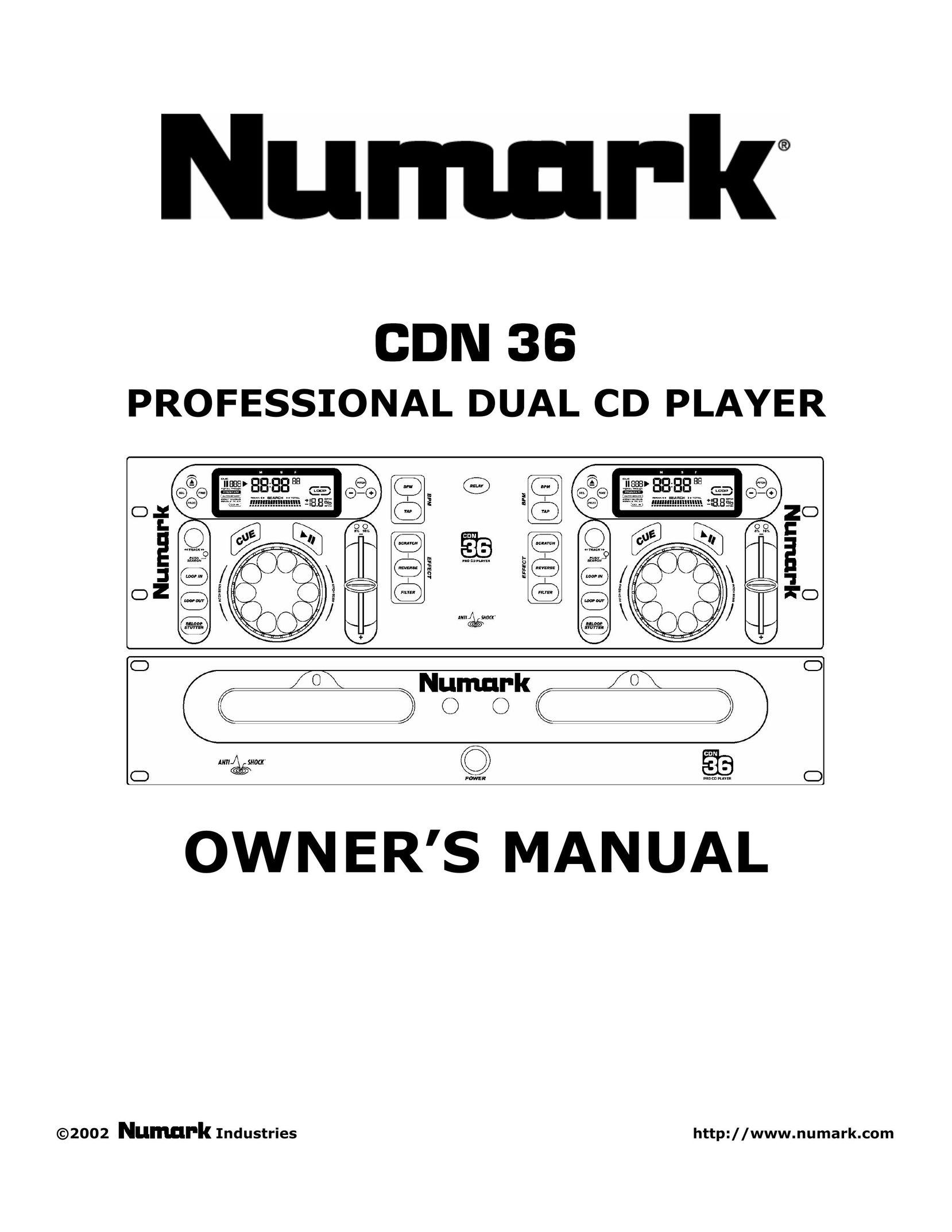 Numark Industries CDN 36 CD Player User Manual