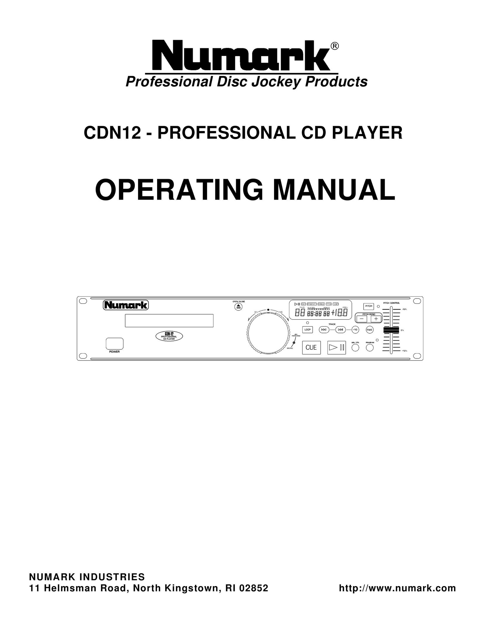 Numark Industries CDN-12 CD Player User Manual
