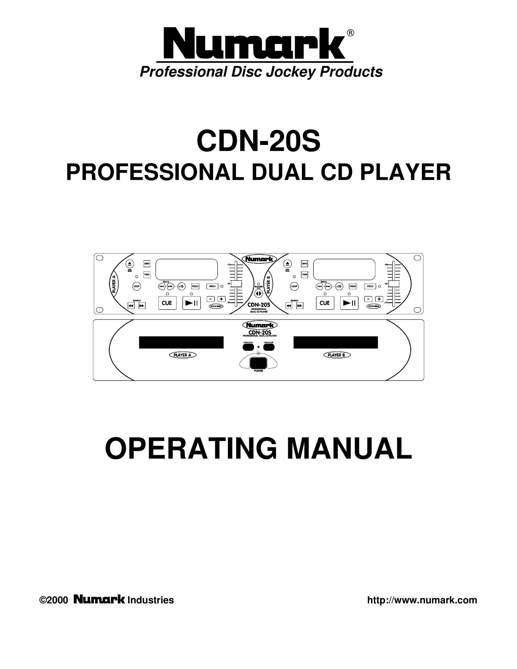 Numark Industries CDN-20S CD Player User Manual