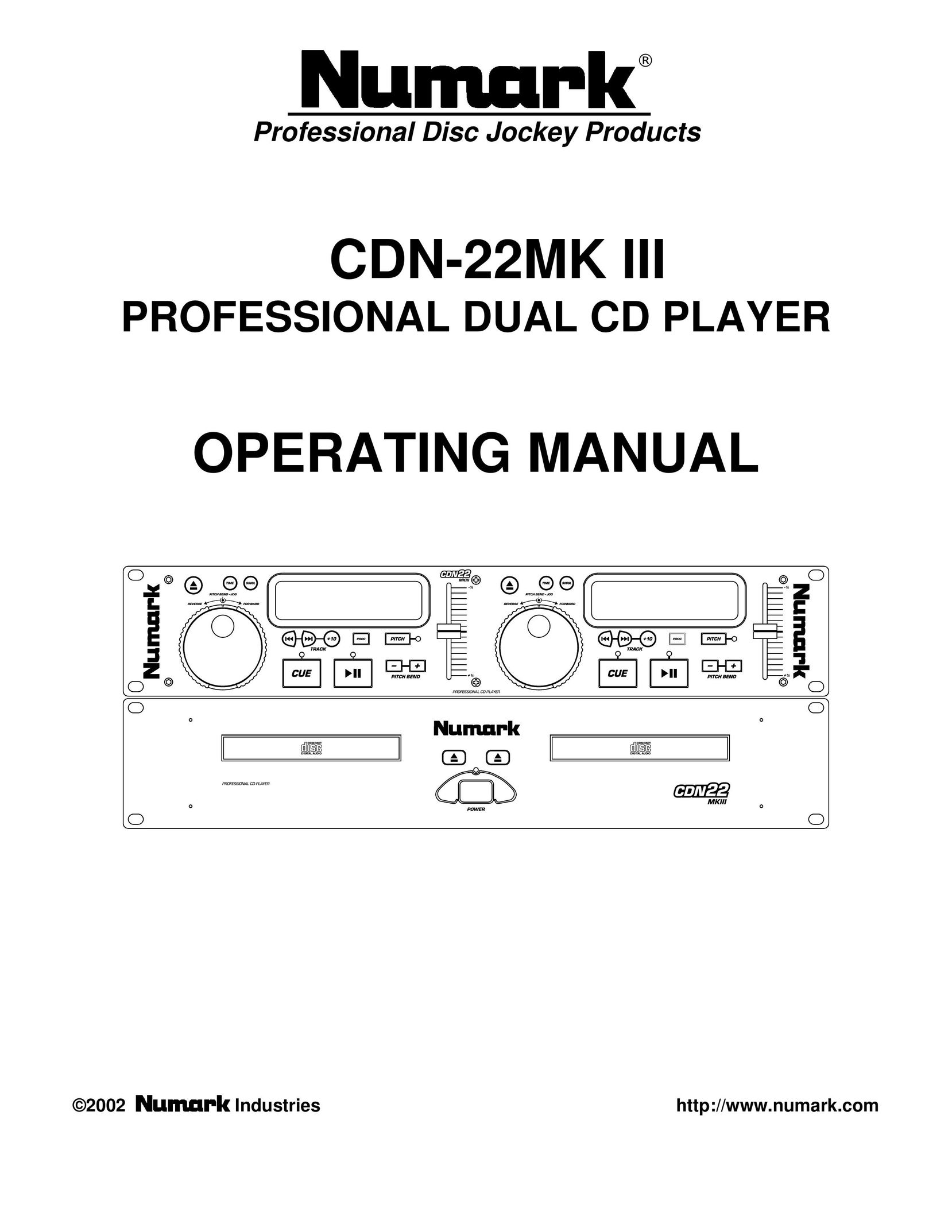 Numark Industries CDN-22MK III CD Player User Manual