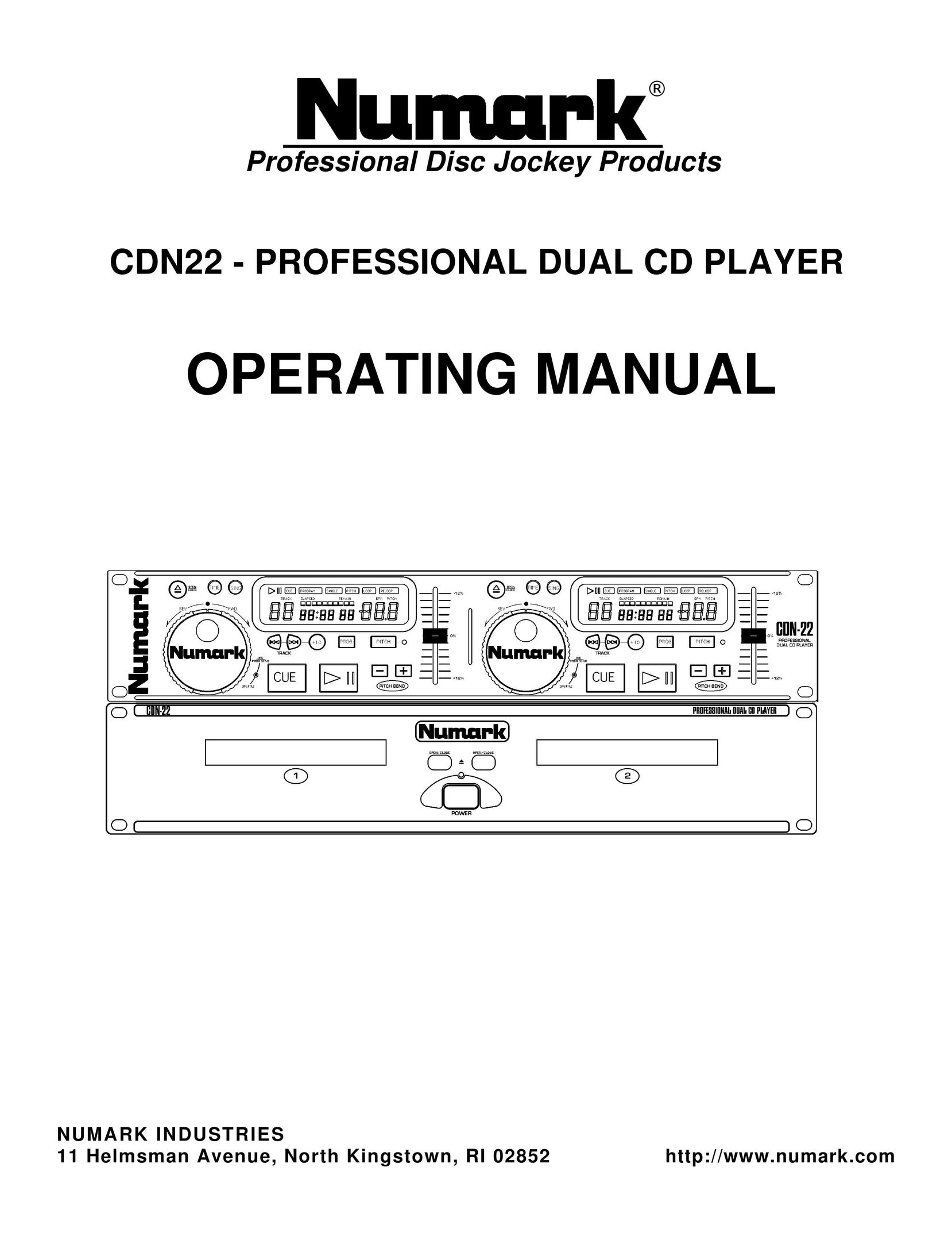 Numark Industries CDN22 CD Player User Manual