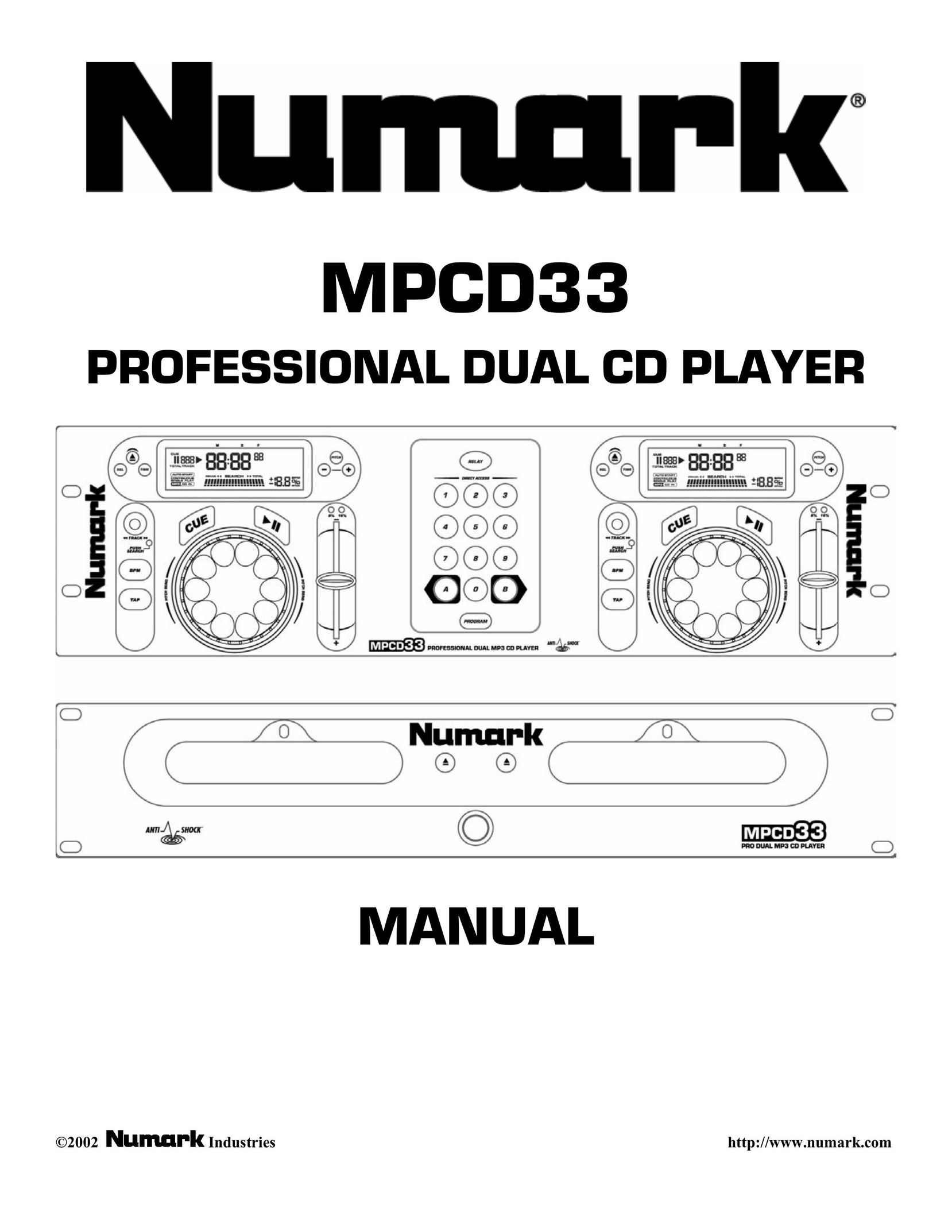Numark Industries MPCD33 CD Player User Manual