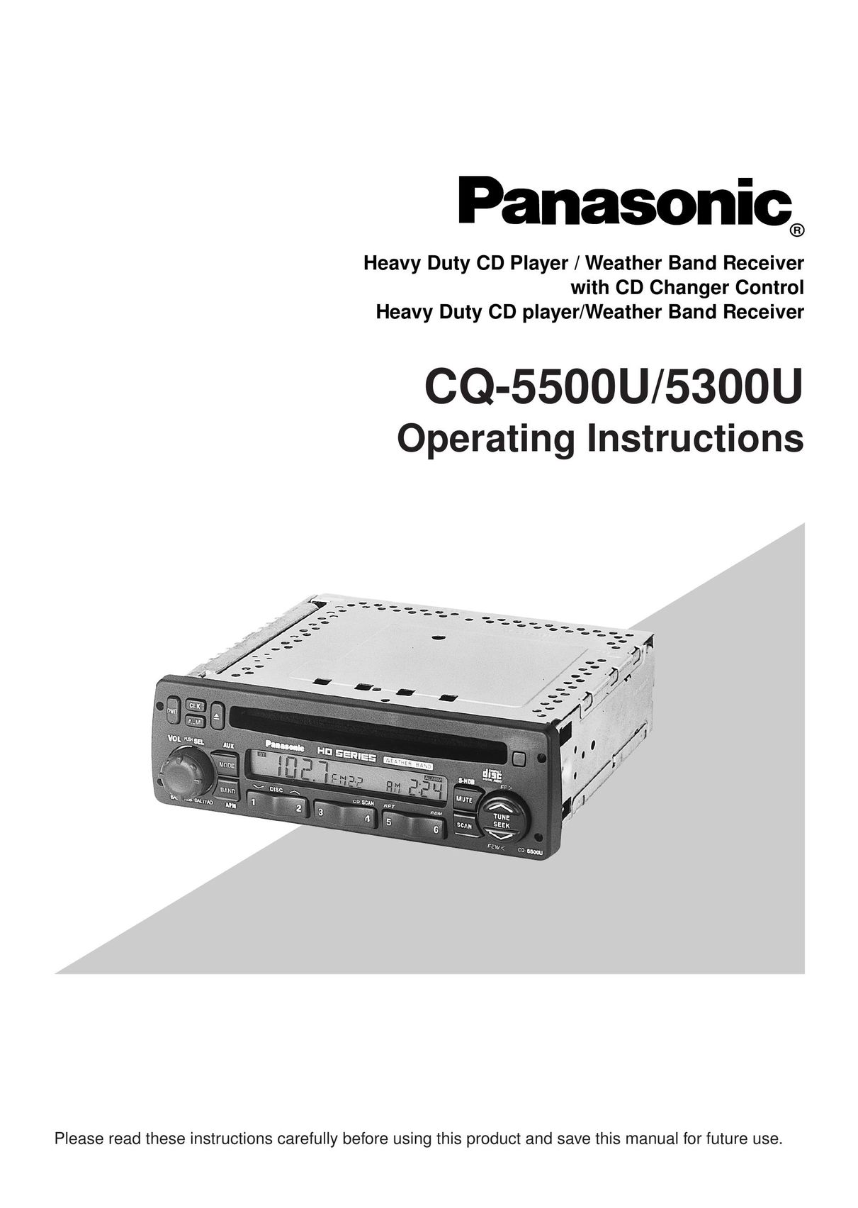 Panasonic 5300U CD Player User Manual
