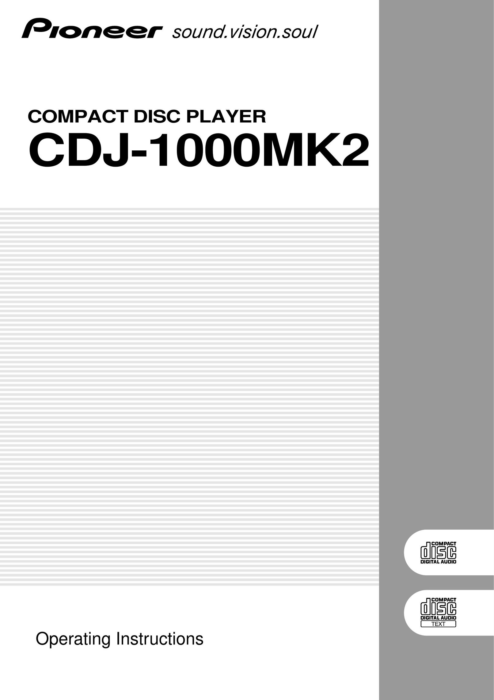 Pioneer CDJ-1000MK2 CD Player User Manual