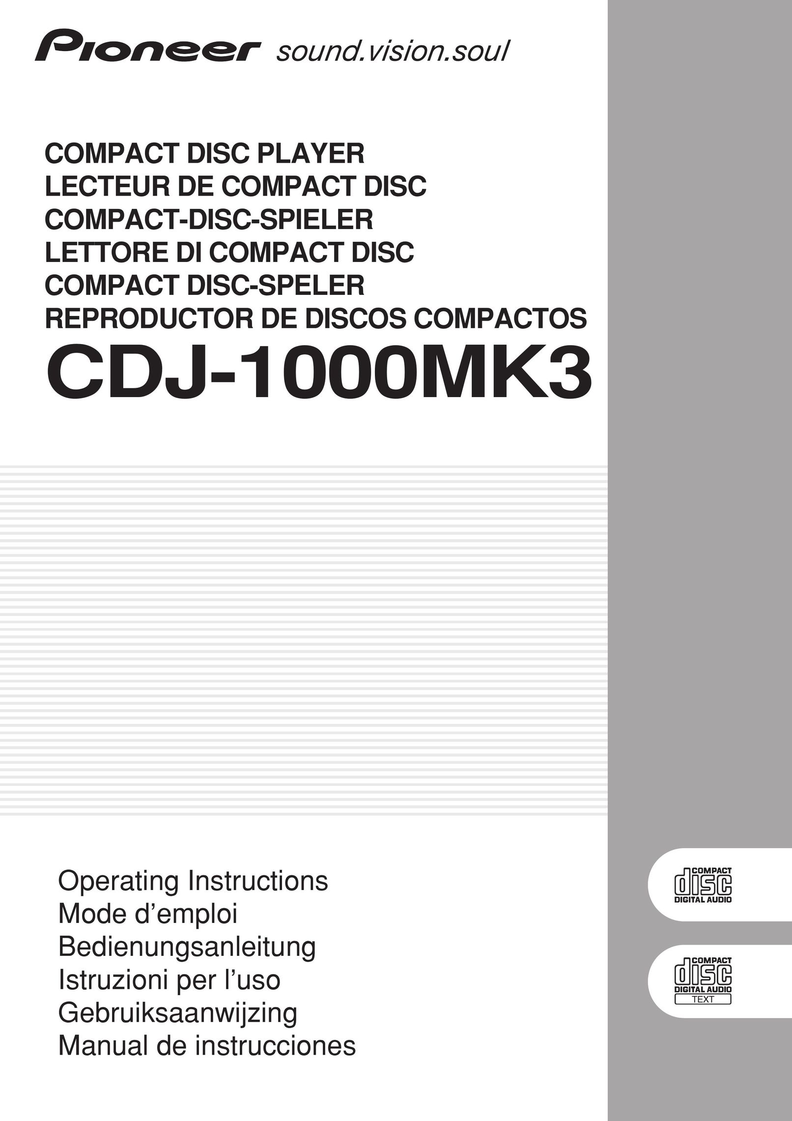 Pioneer CDJ-1000MK3 CD Player User Manual