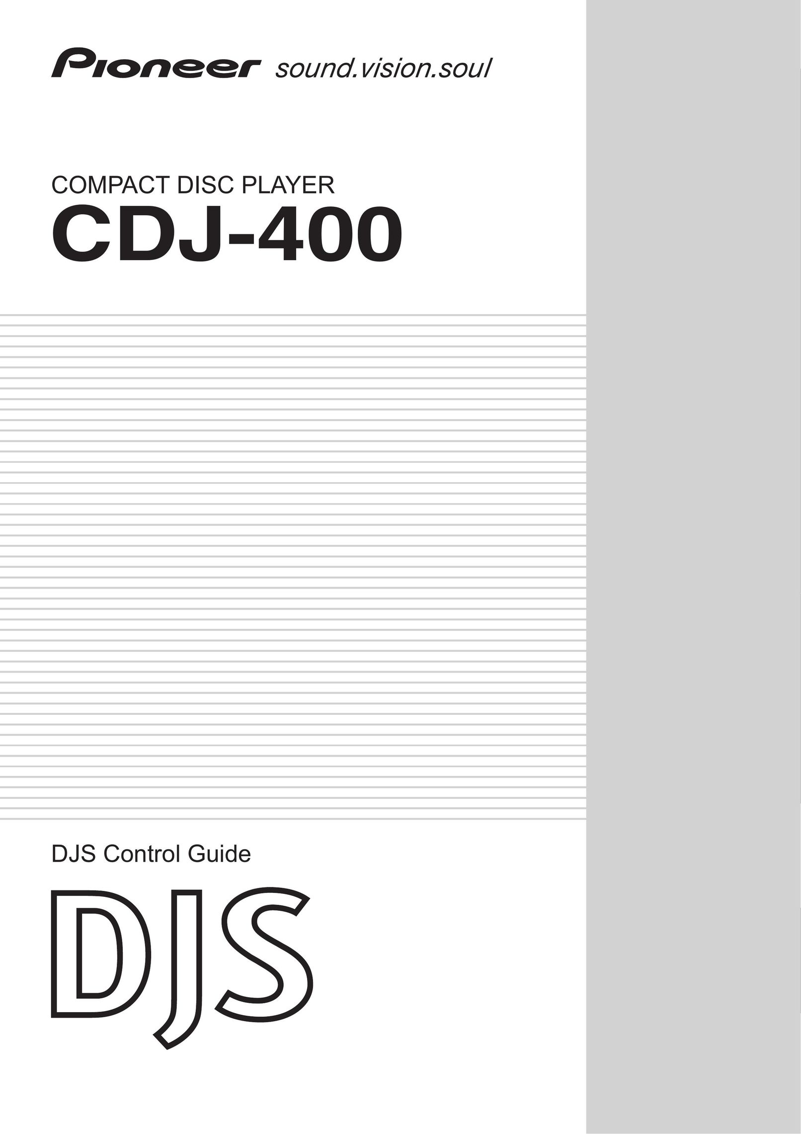 Pioneer CDJ-400 CD Player User Manual