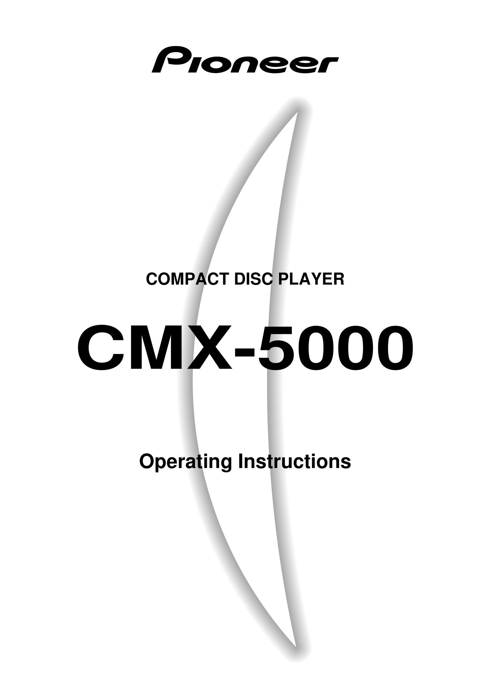 Pioneer CMX-5000 CD Player User Manual