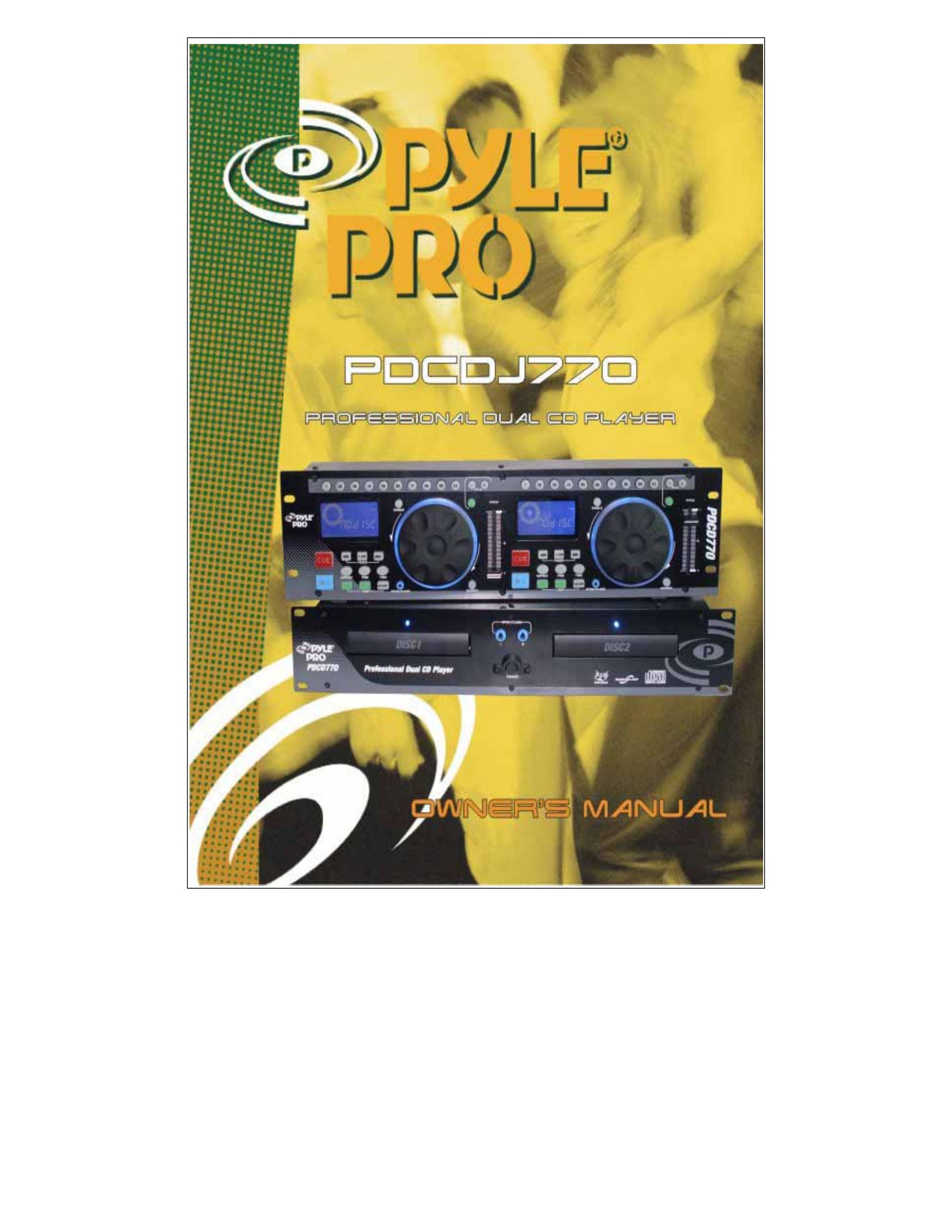 PYLE Audio PDCD770 CD Player User Manual