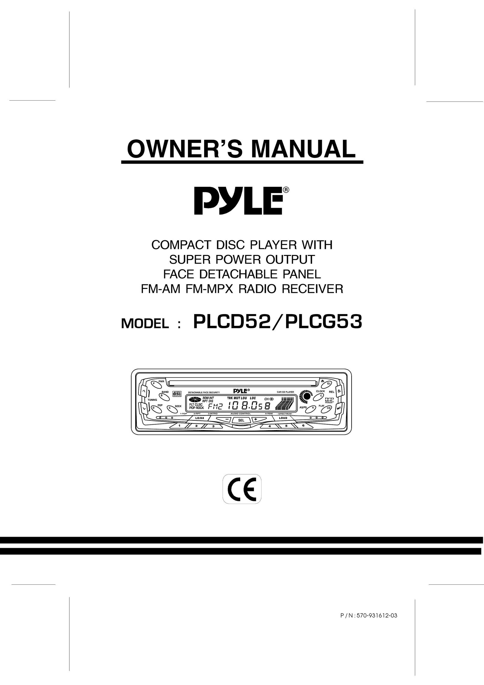PYLE Audio PLCD52 CD Player User Manual