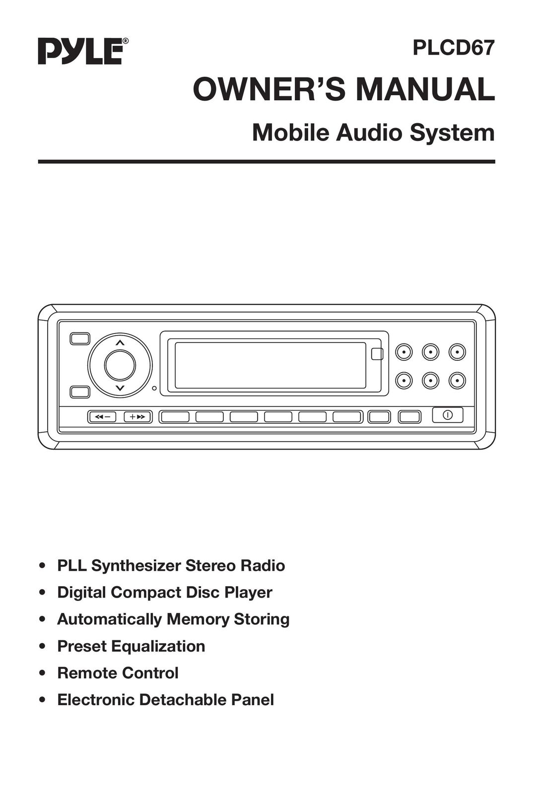 PYLE Audio PLCD67 CD Player User Manual