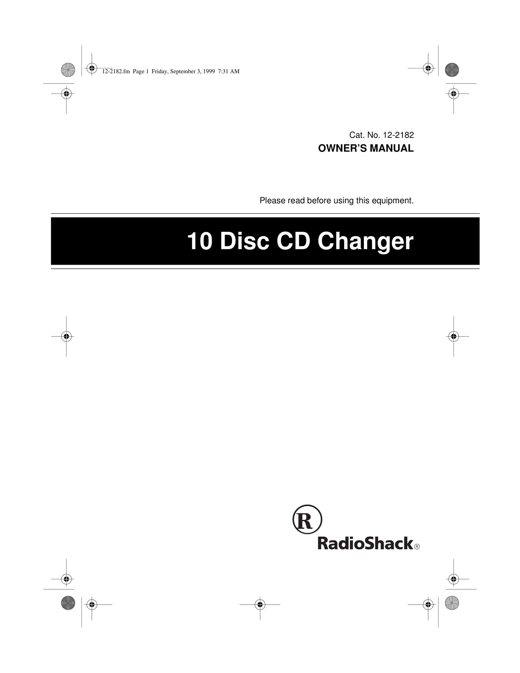 Radio Shack 10 Disc CD Changer CD Player User Manual