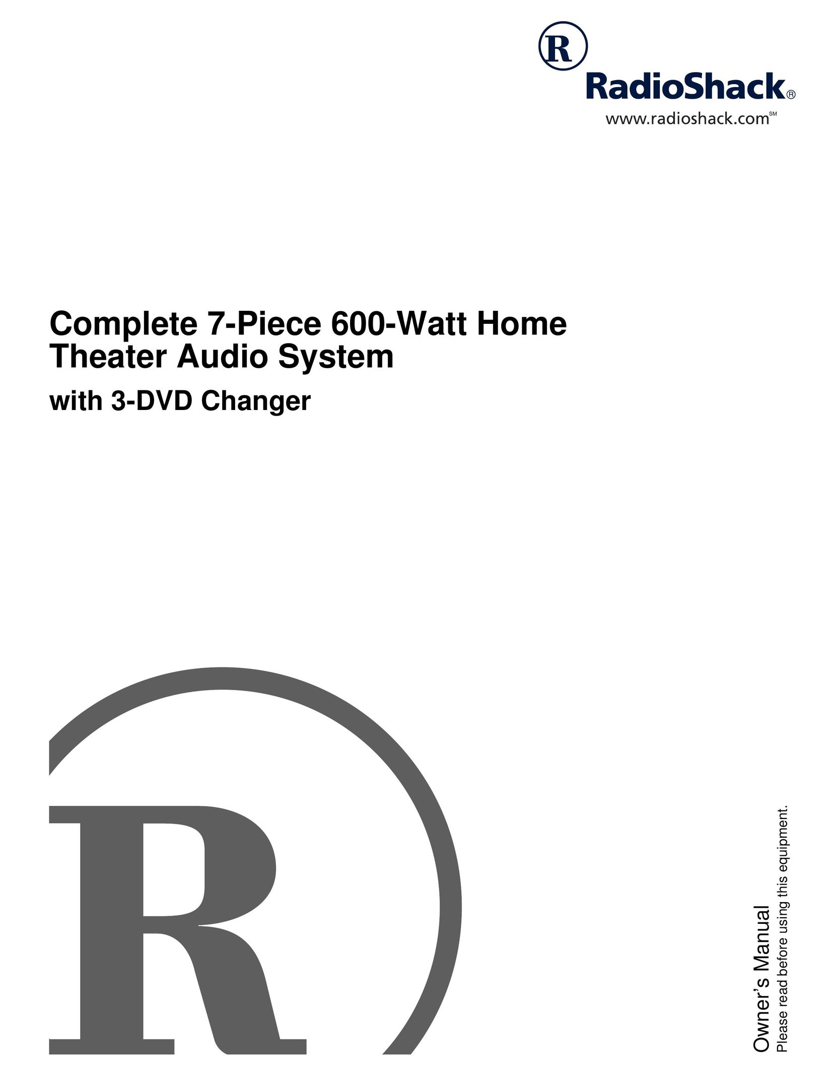Radio Shack 3-DVD Changer CD Player User Manual