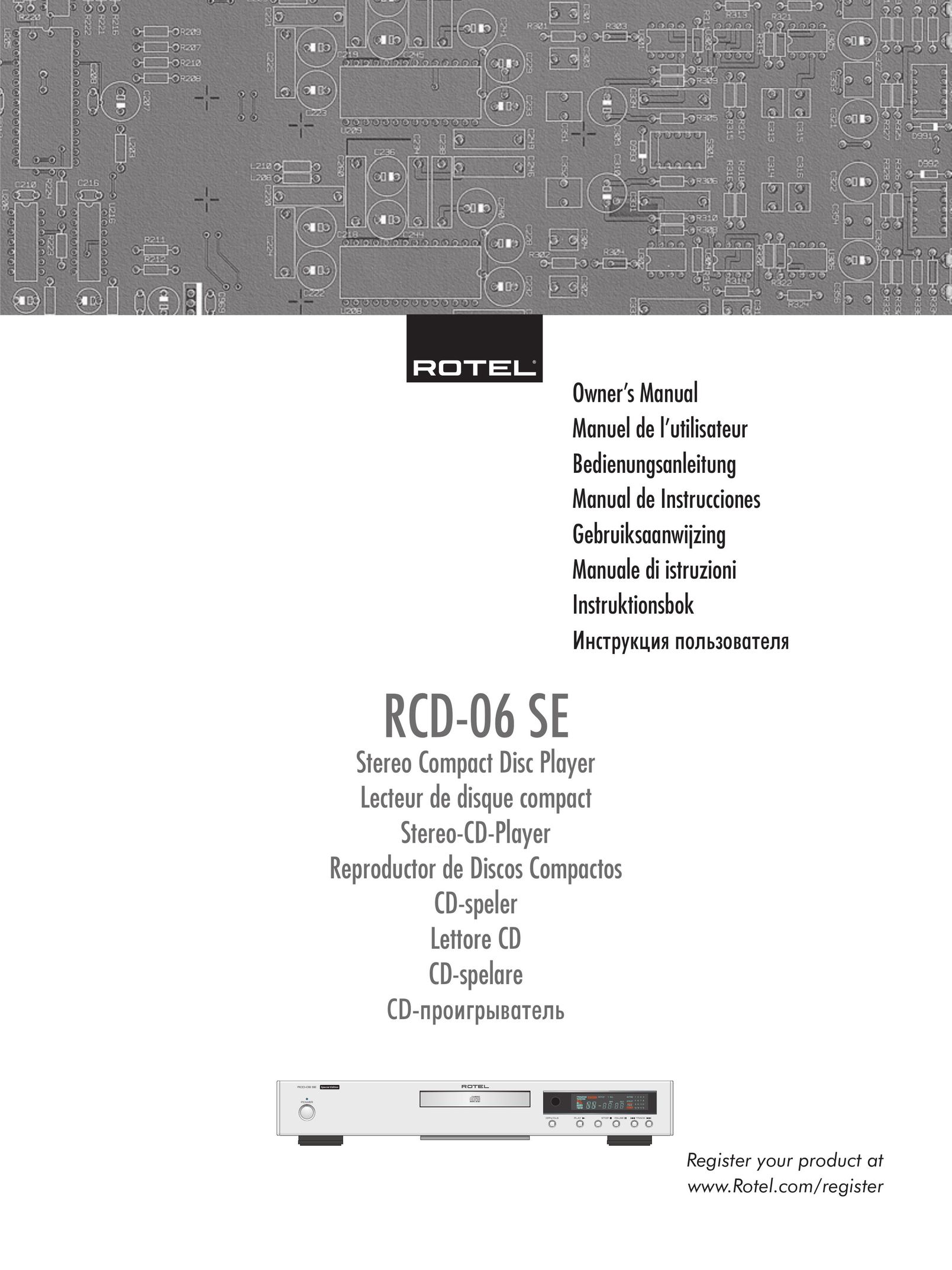 Rotel RCD-06 SE CD Player User Manual
