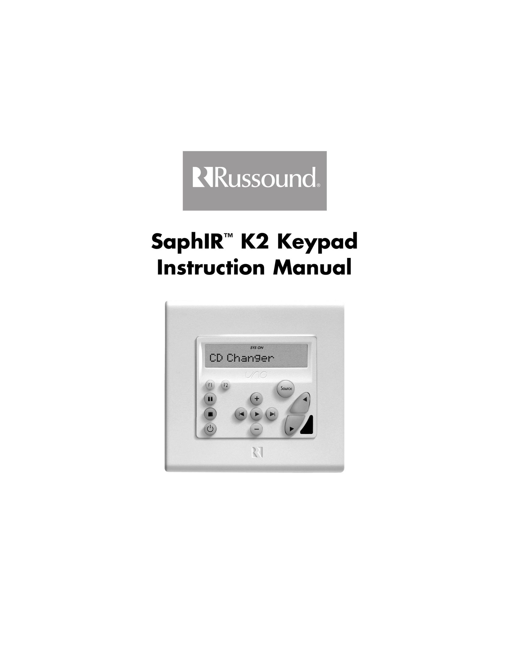 Russound K2 CD Player User Manual