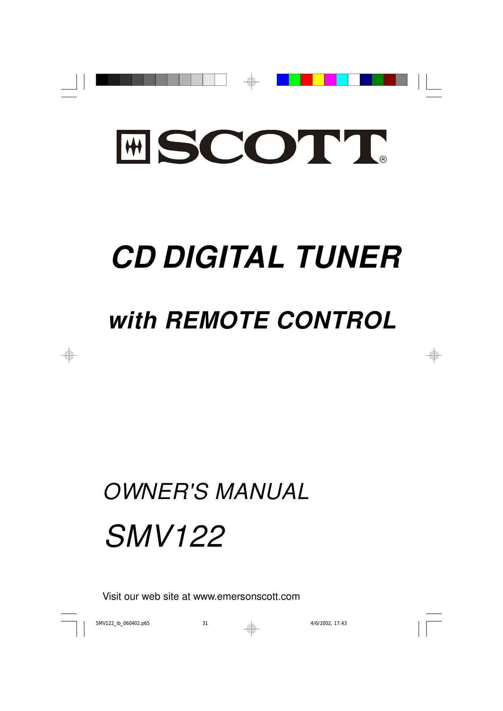 Scotts SMV122 CD Player User Manual