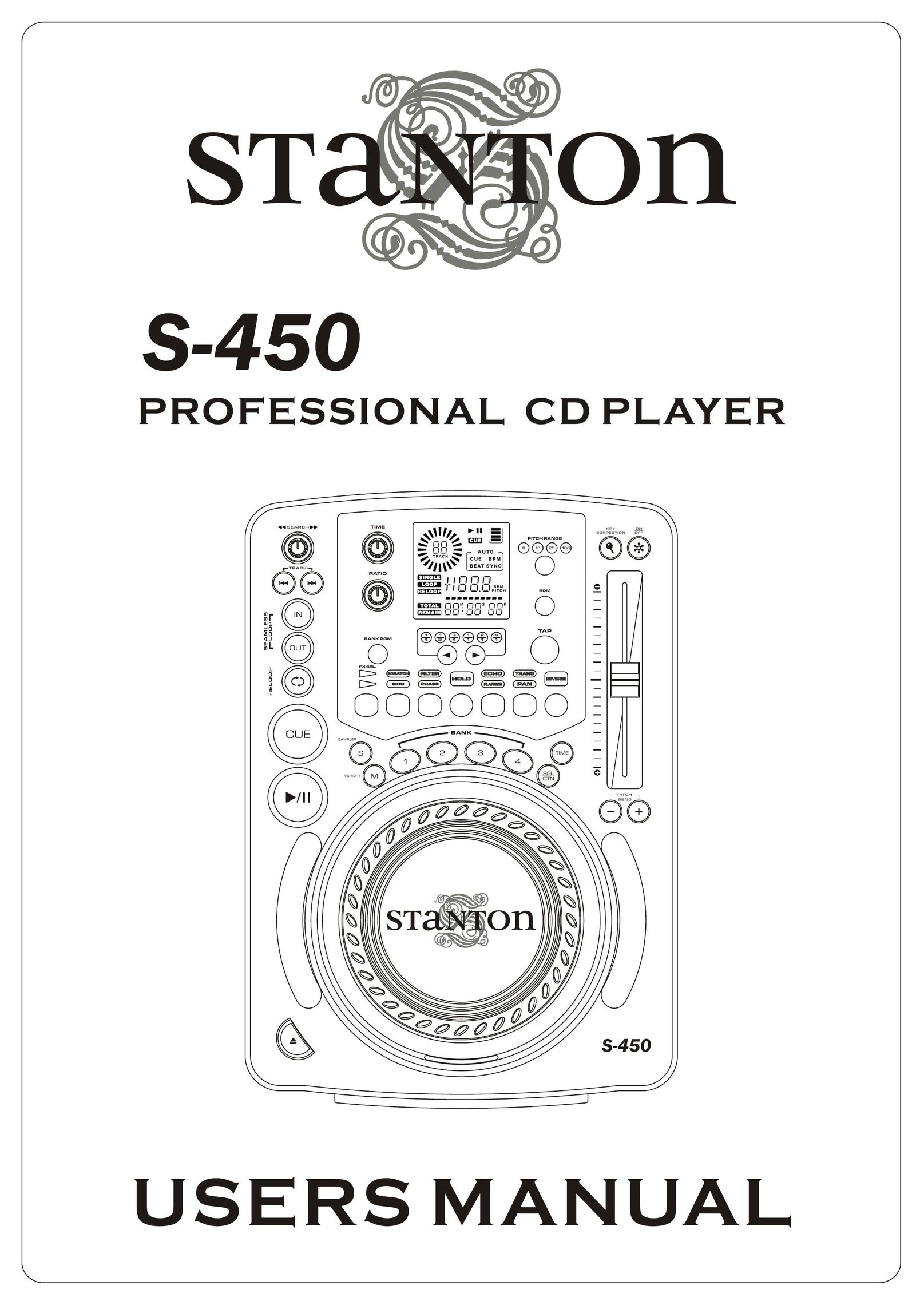 Stanton S-450 CD Player User Manual