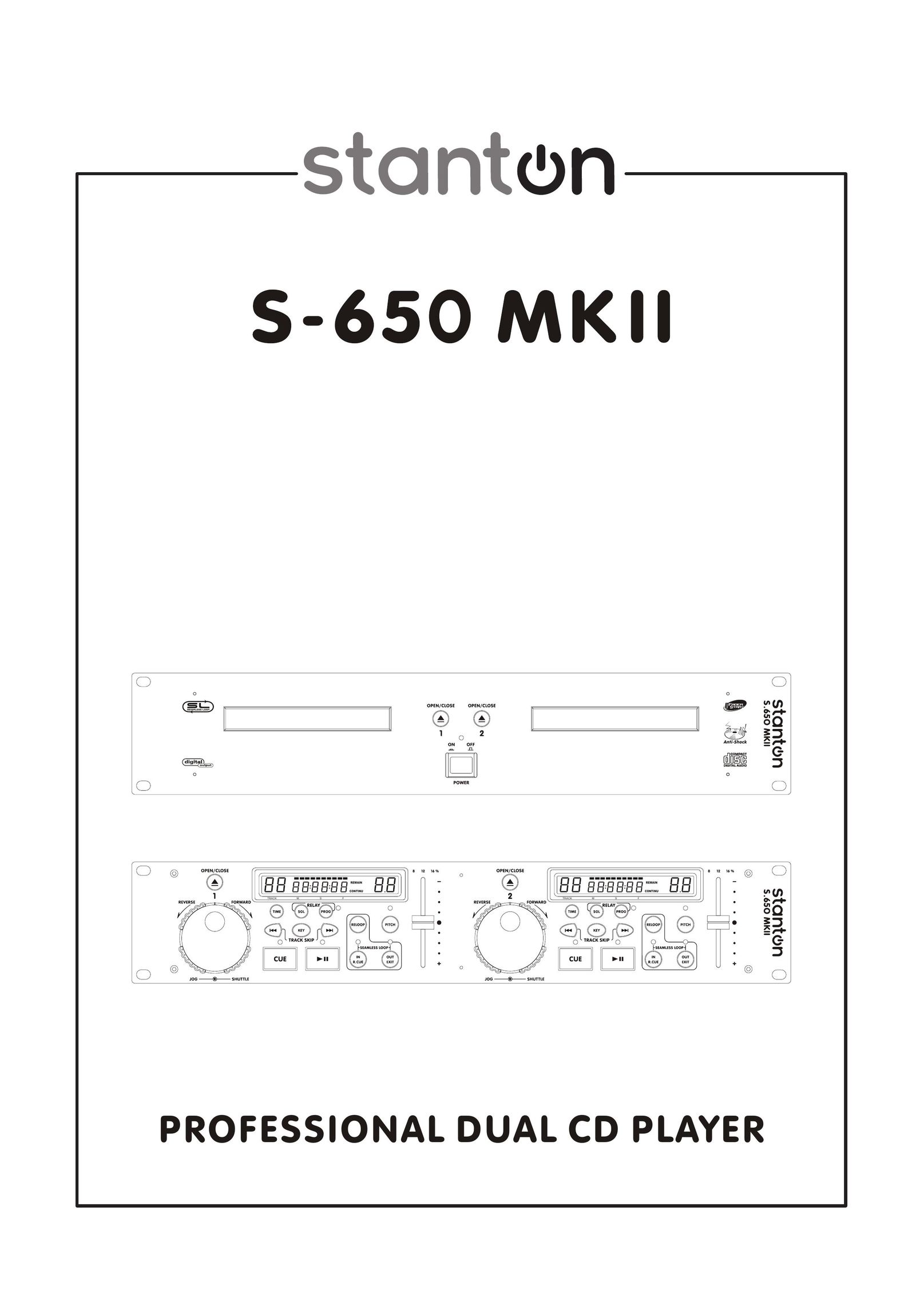 Stanton S-650 MK II CD Player User Manual