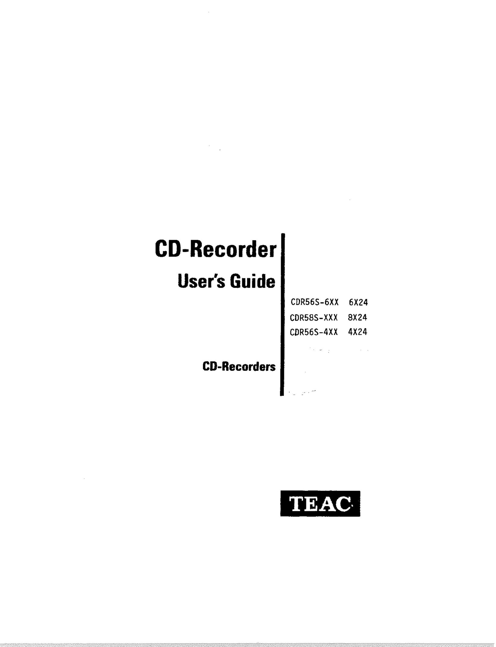 Teac CDR56S-6XX CD Player User Manual