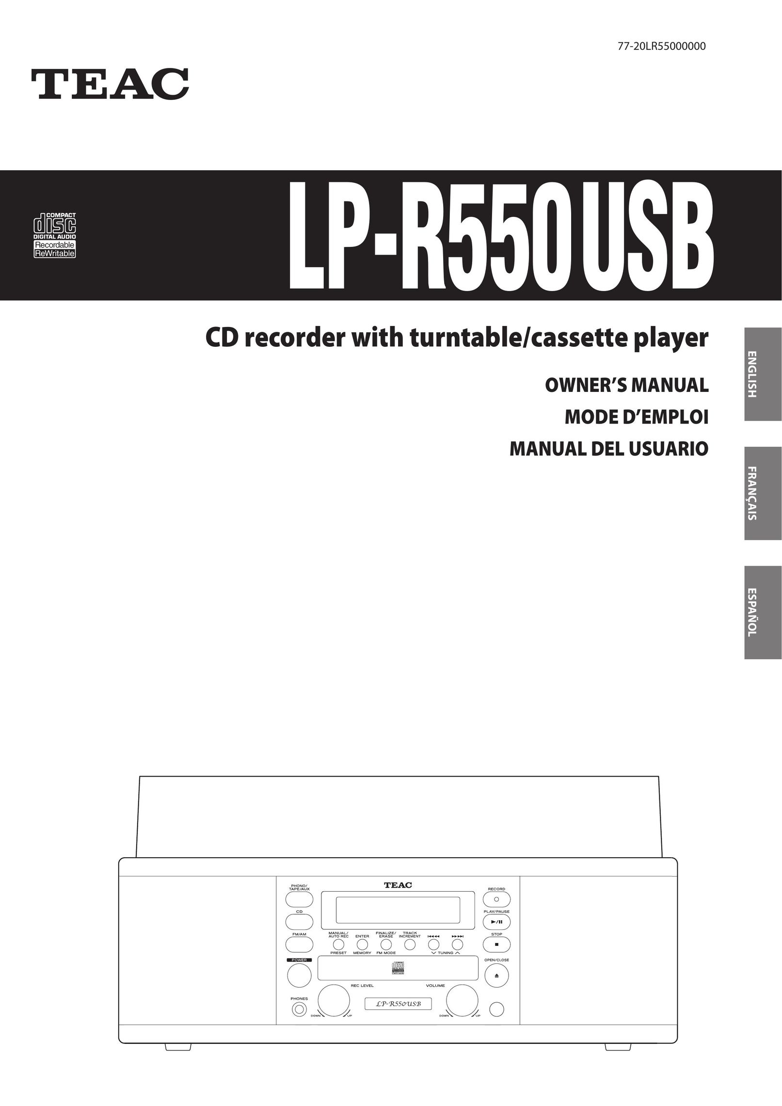 Teac LP-R550USB CD Player User Manual