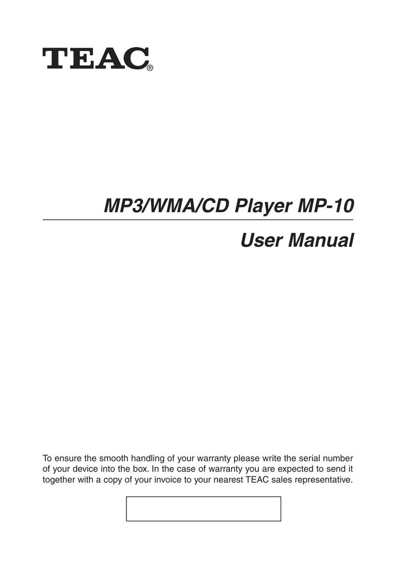 Teac MP-10 CD Player User Manual