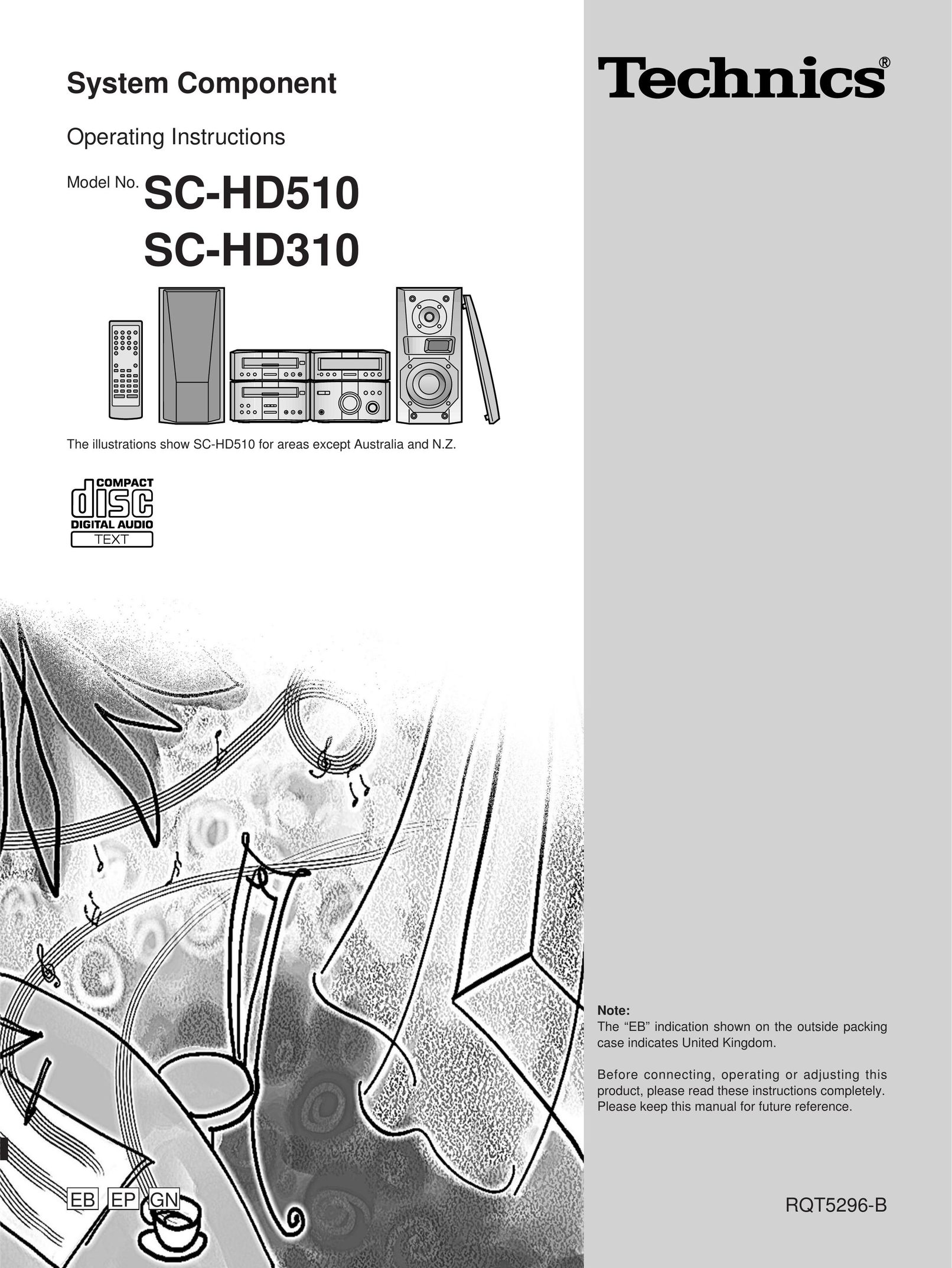 Technics SC-HD310 CD Player User Manual