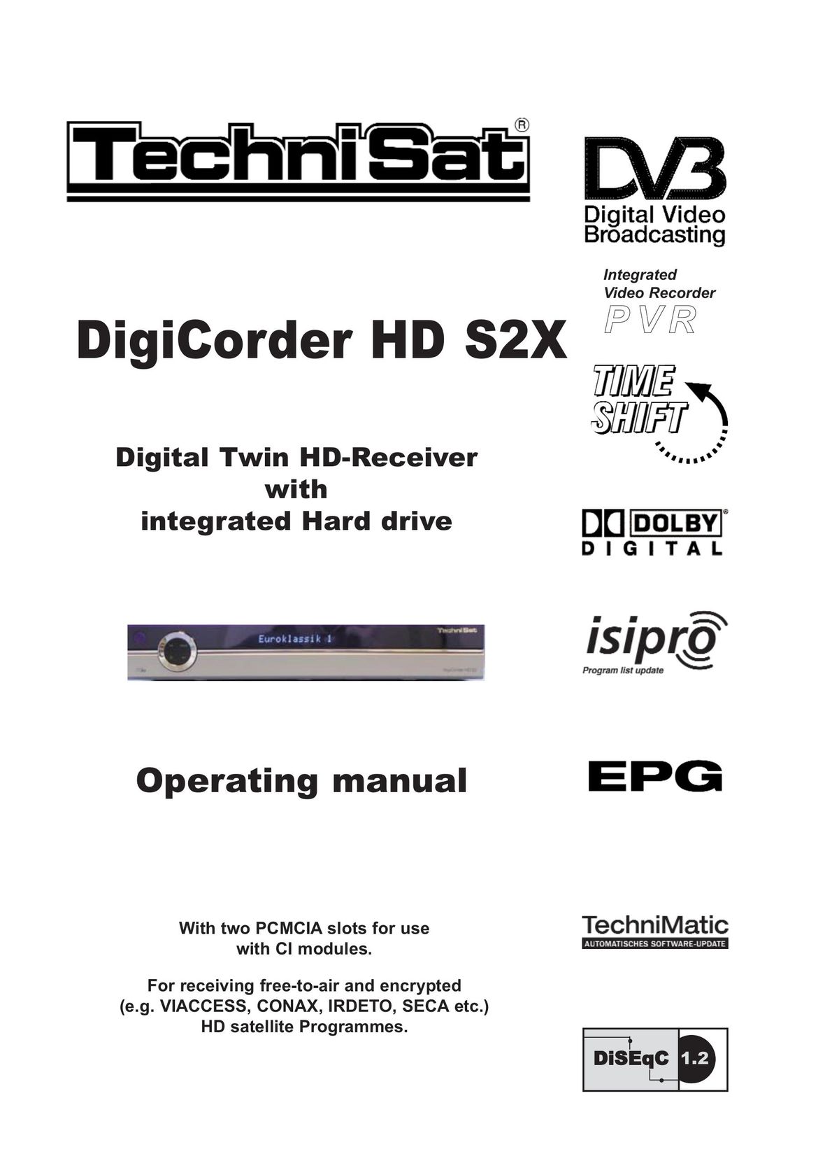 TechniSat HD S2X CD Player User Manual