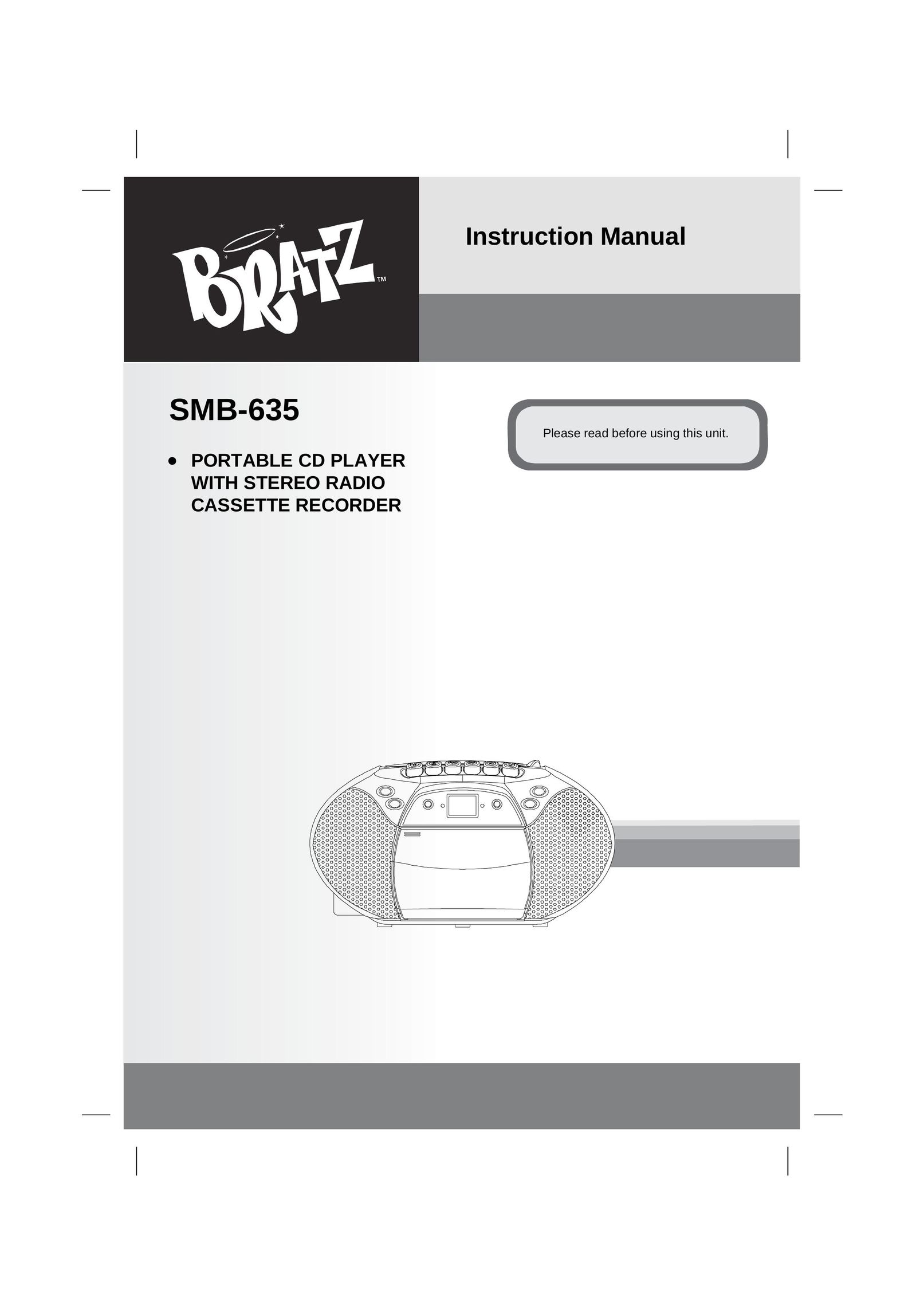The Singing Machine SMB-635 CD Player User Manual