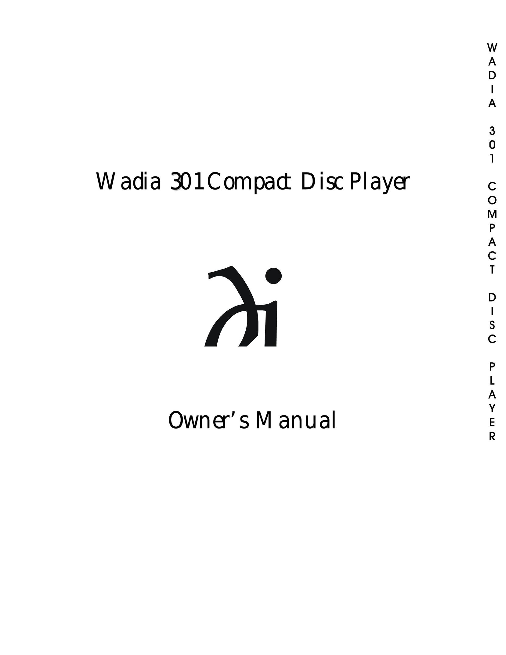 Wadia Digital Wadia 3301 CD Player User Manual