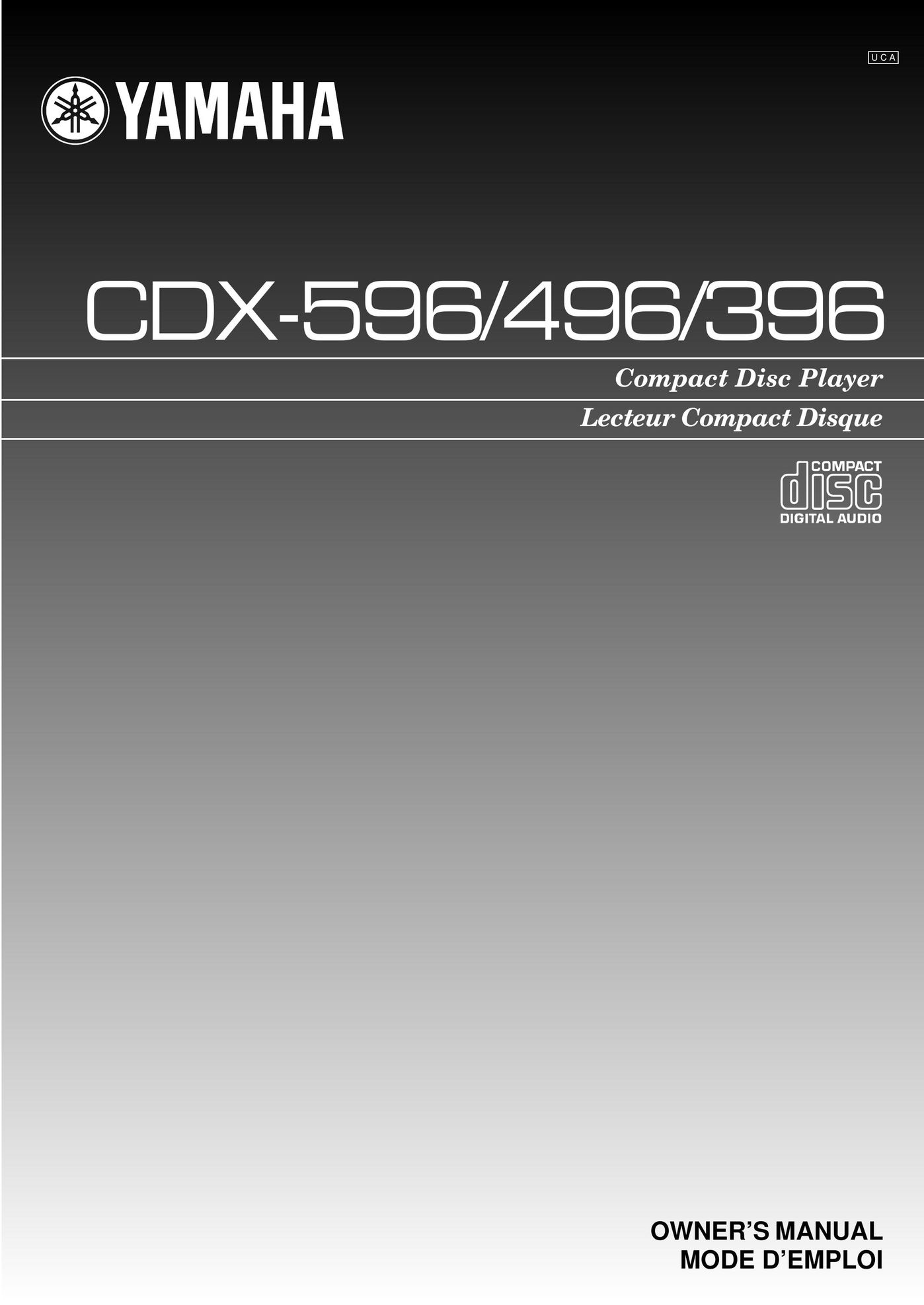 Yamaha CDX-396 CD Player User Manual