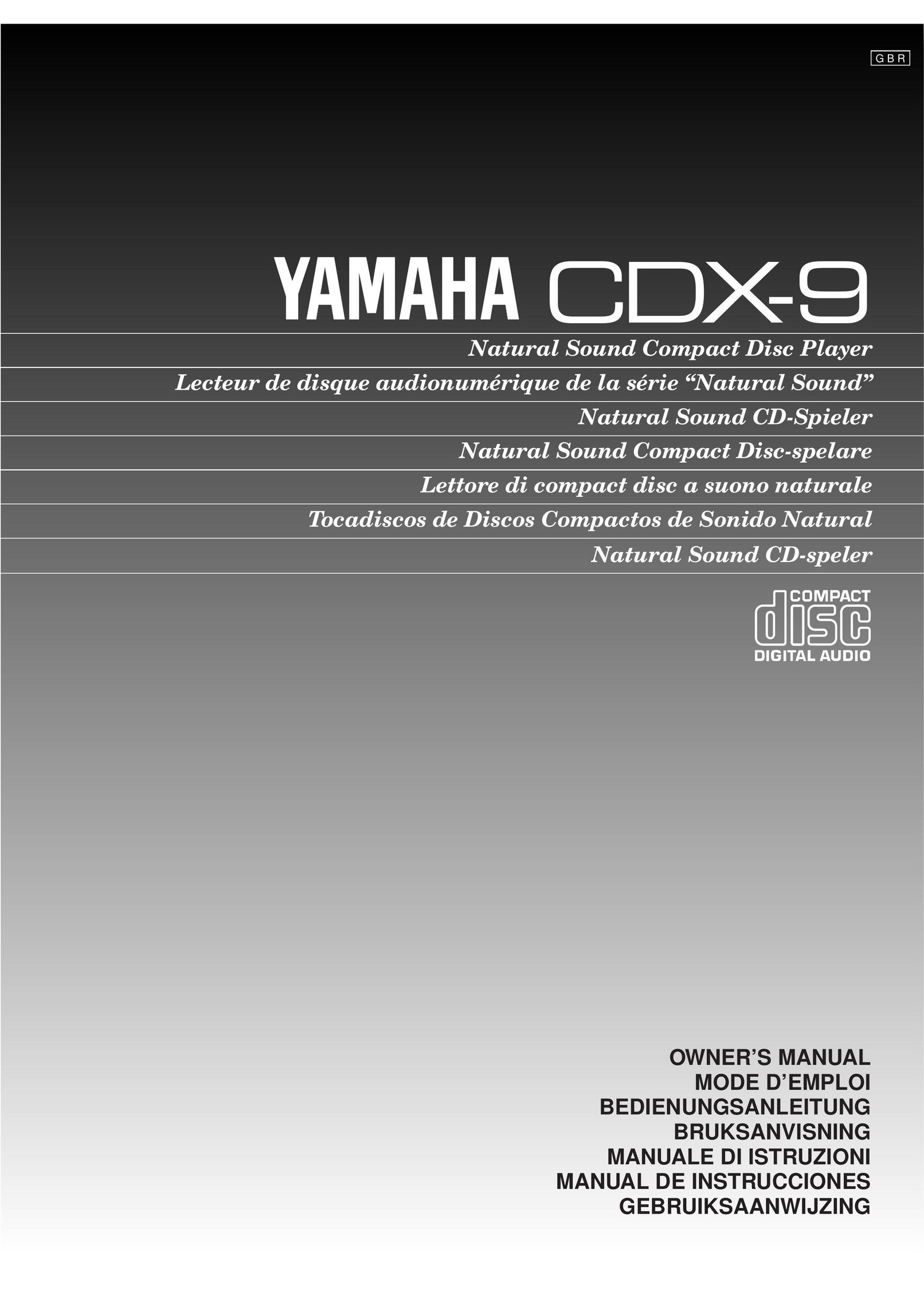Yamaha CDX-9 CD Player User Manual