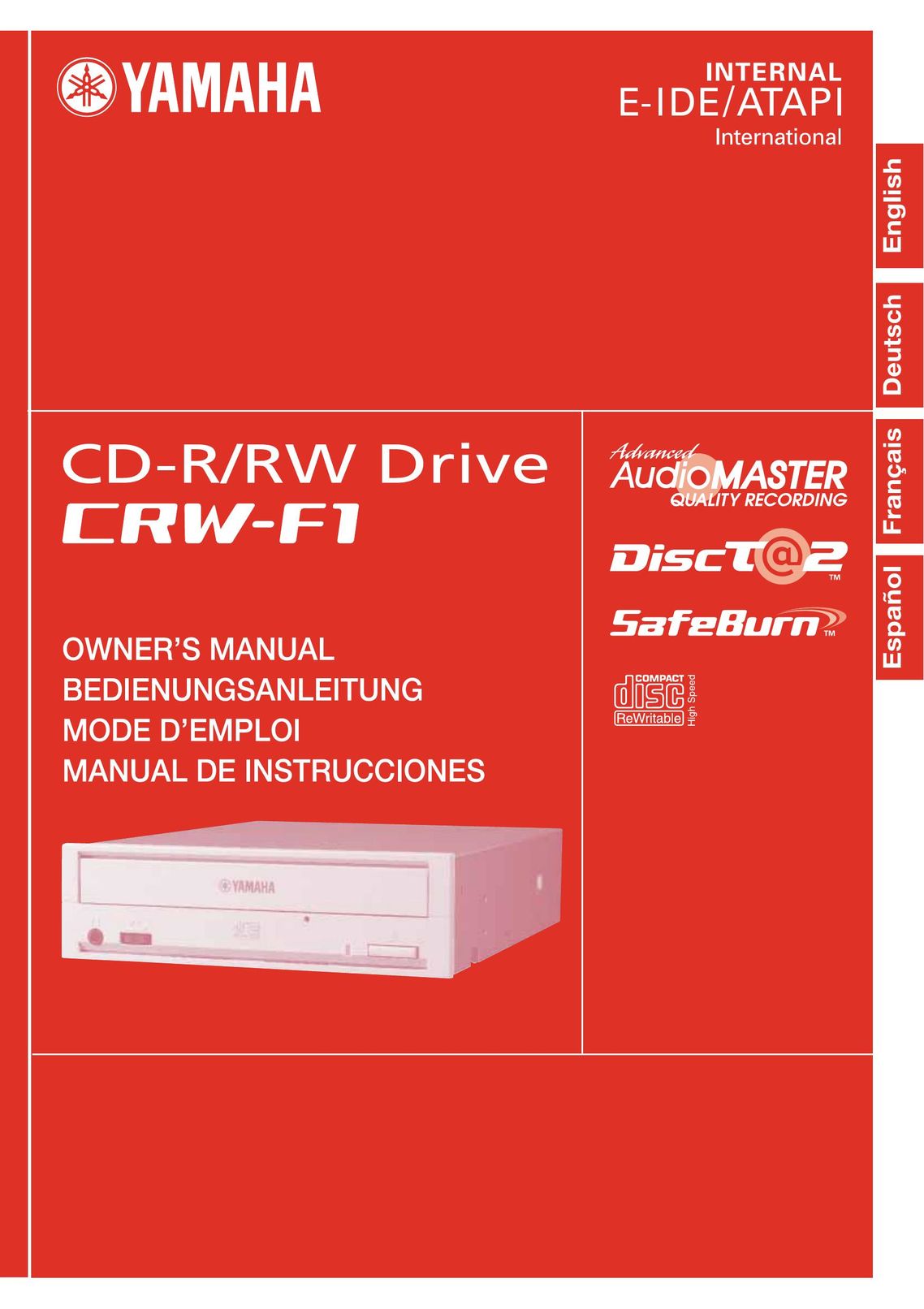 Yamaha CRW-F1 CD Player User Manual