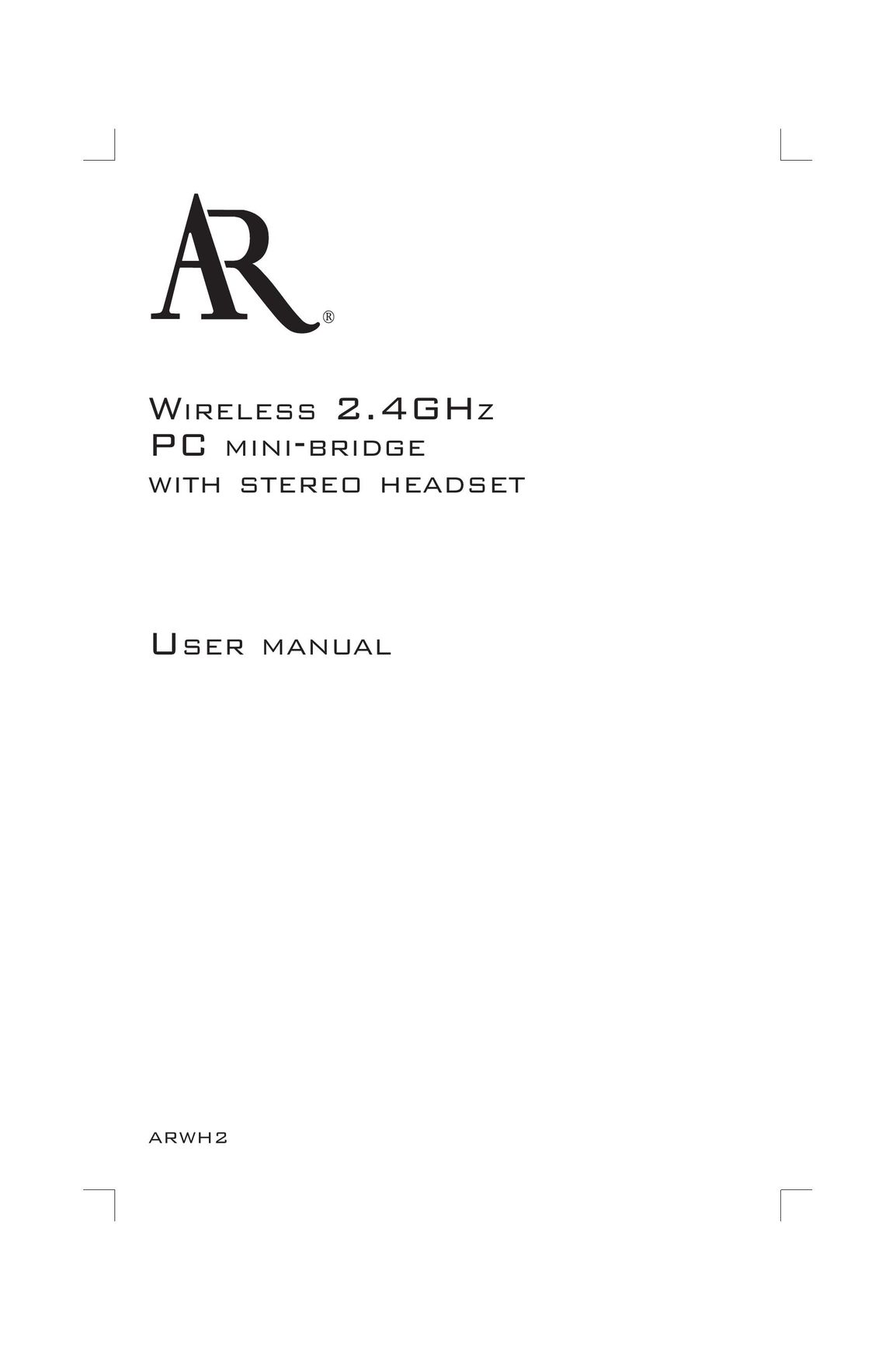 Acoustic Research ARWH2 Headphones User Manual