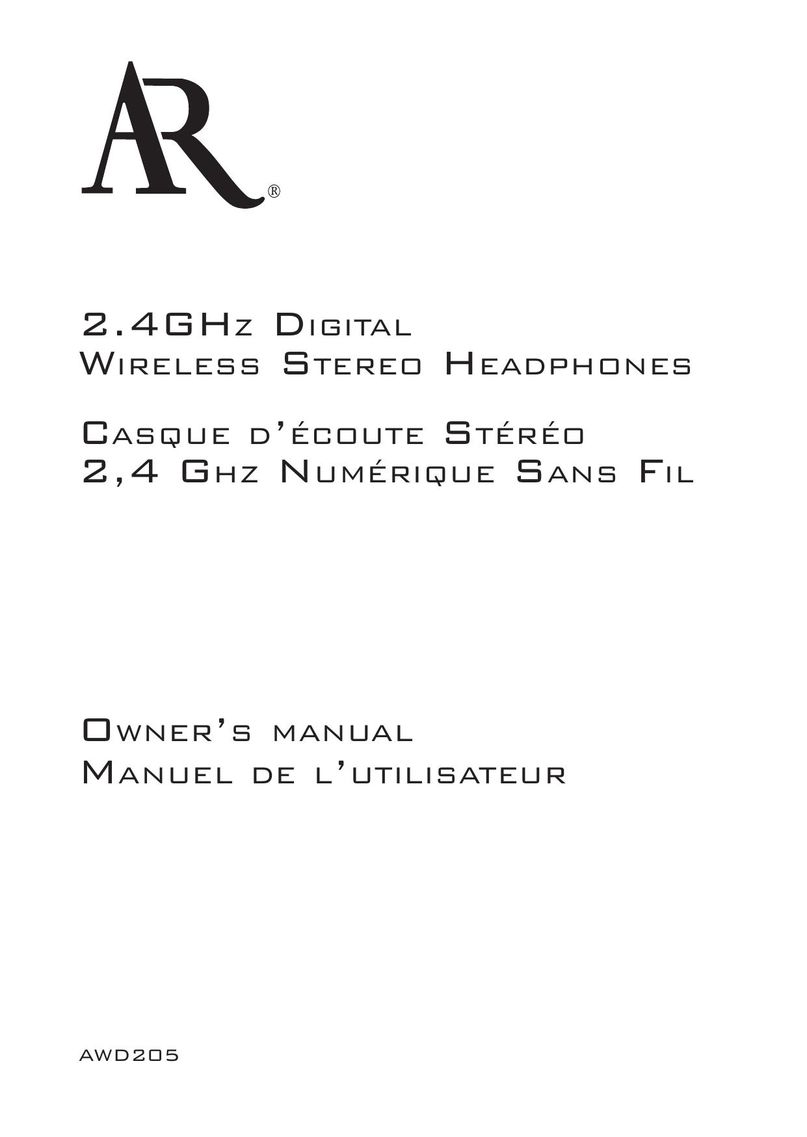 Acoustic Research AWD205 Headphones User Manual
