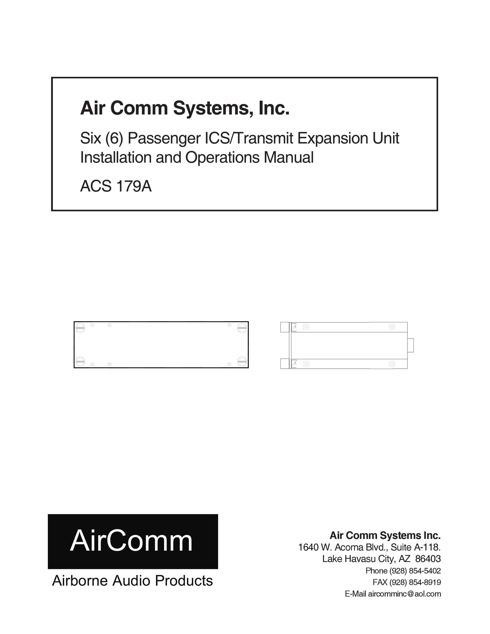 Air Comm Systems ACS 179A Headphones User Manual