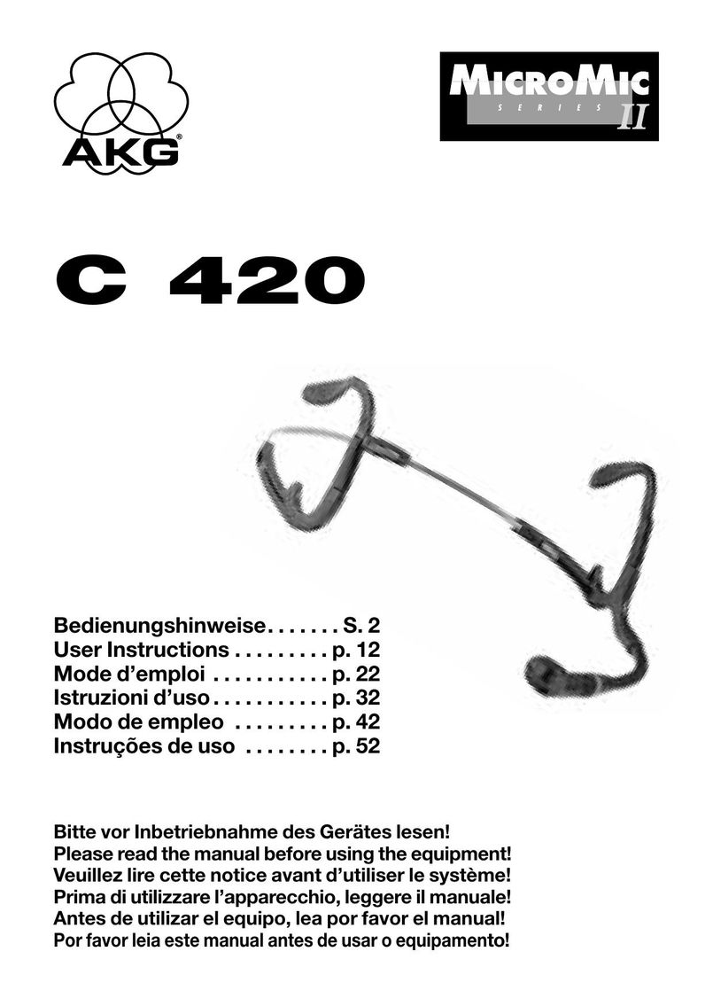 AKG Acoustics C 420 Headphones User Manual