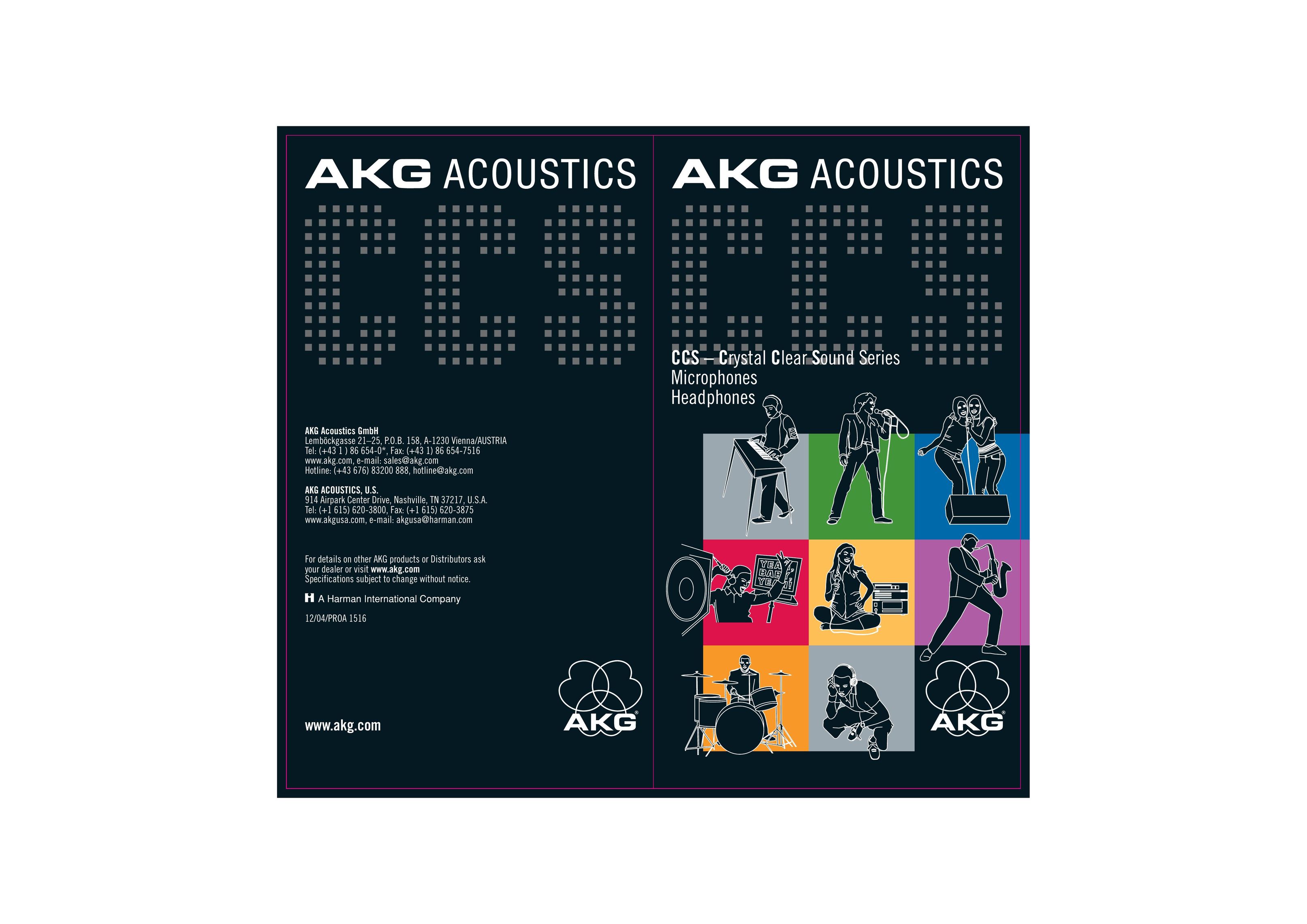 AKG Acoustics CCS Headphones User Manual