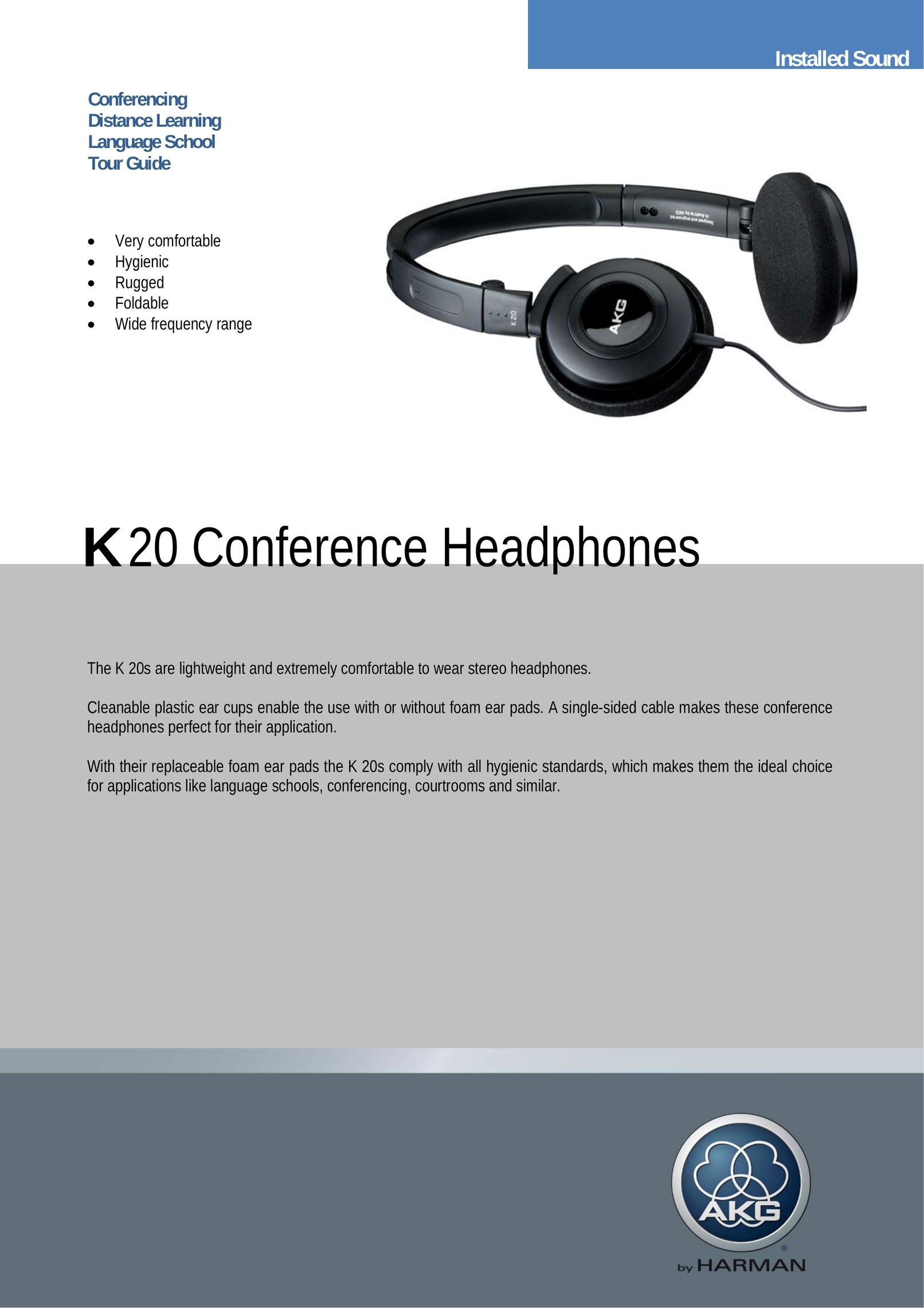 AKG Acoustics K20 Headphones User Manual