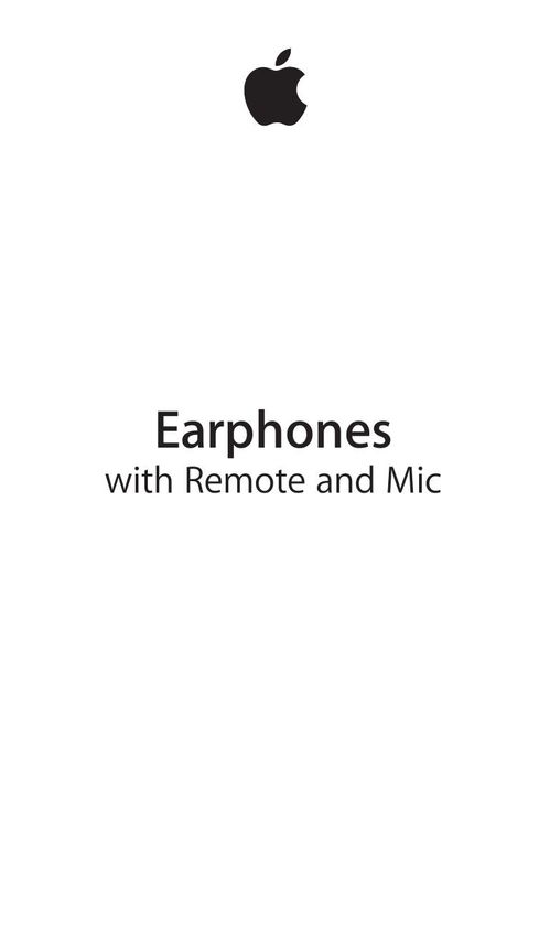 Apple ZM034-5431-A Headphones User Manual