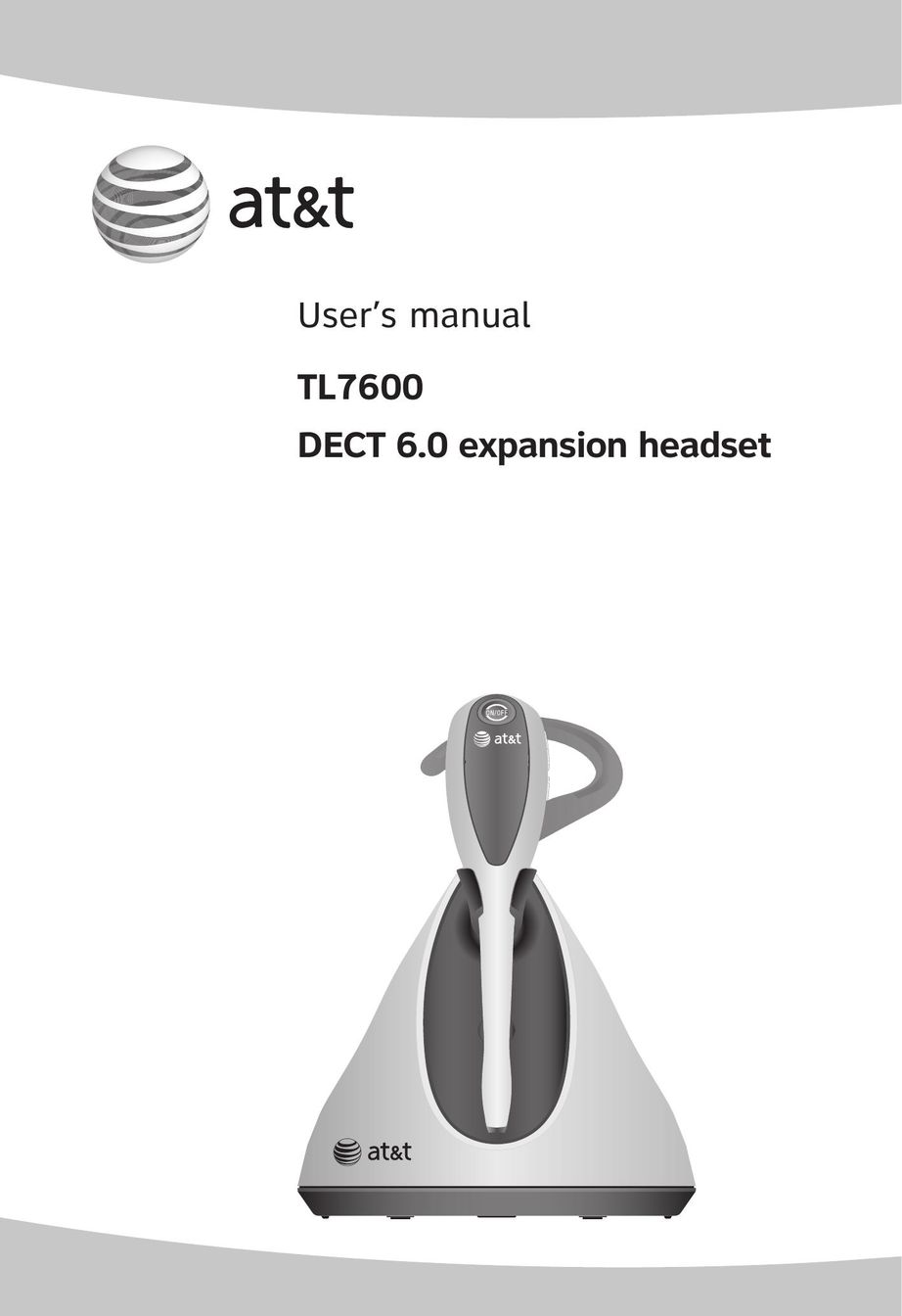 AT&T TL7600 Headphones User Manual