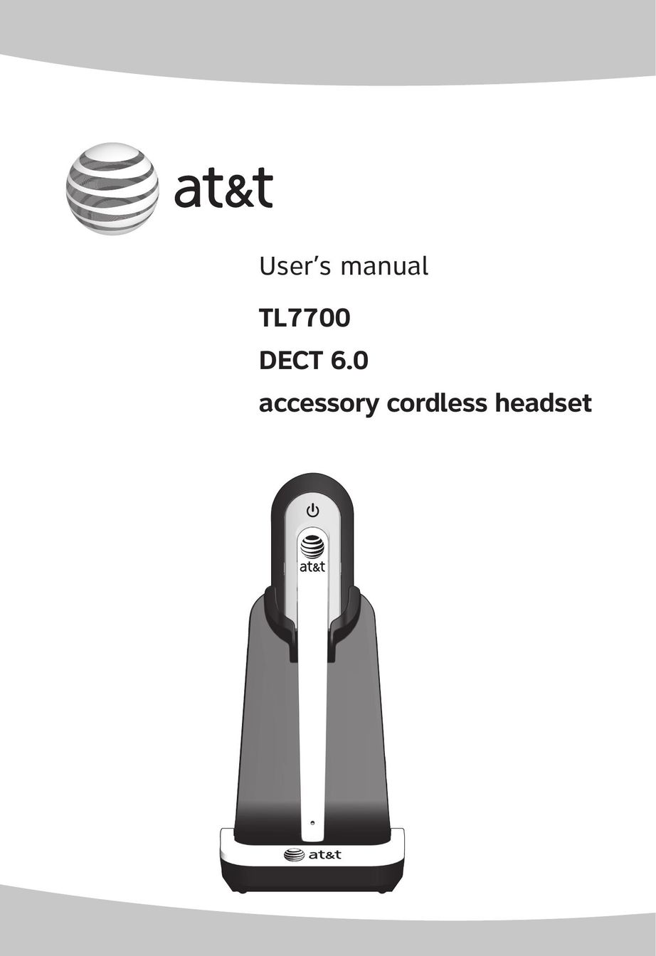 AT&T TL7700 Headphones User Manual