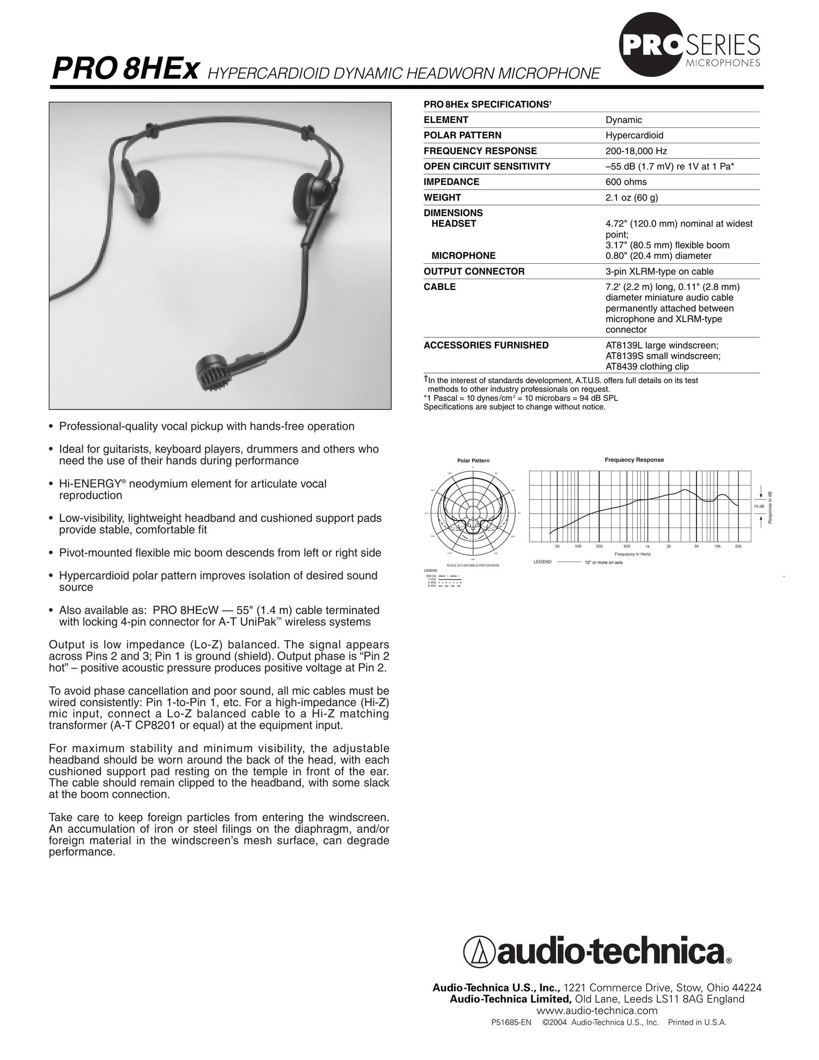 Audio-Technica PRO 8HEx Headphones User Manual