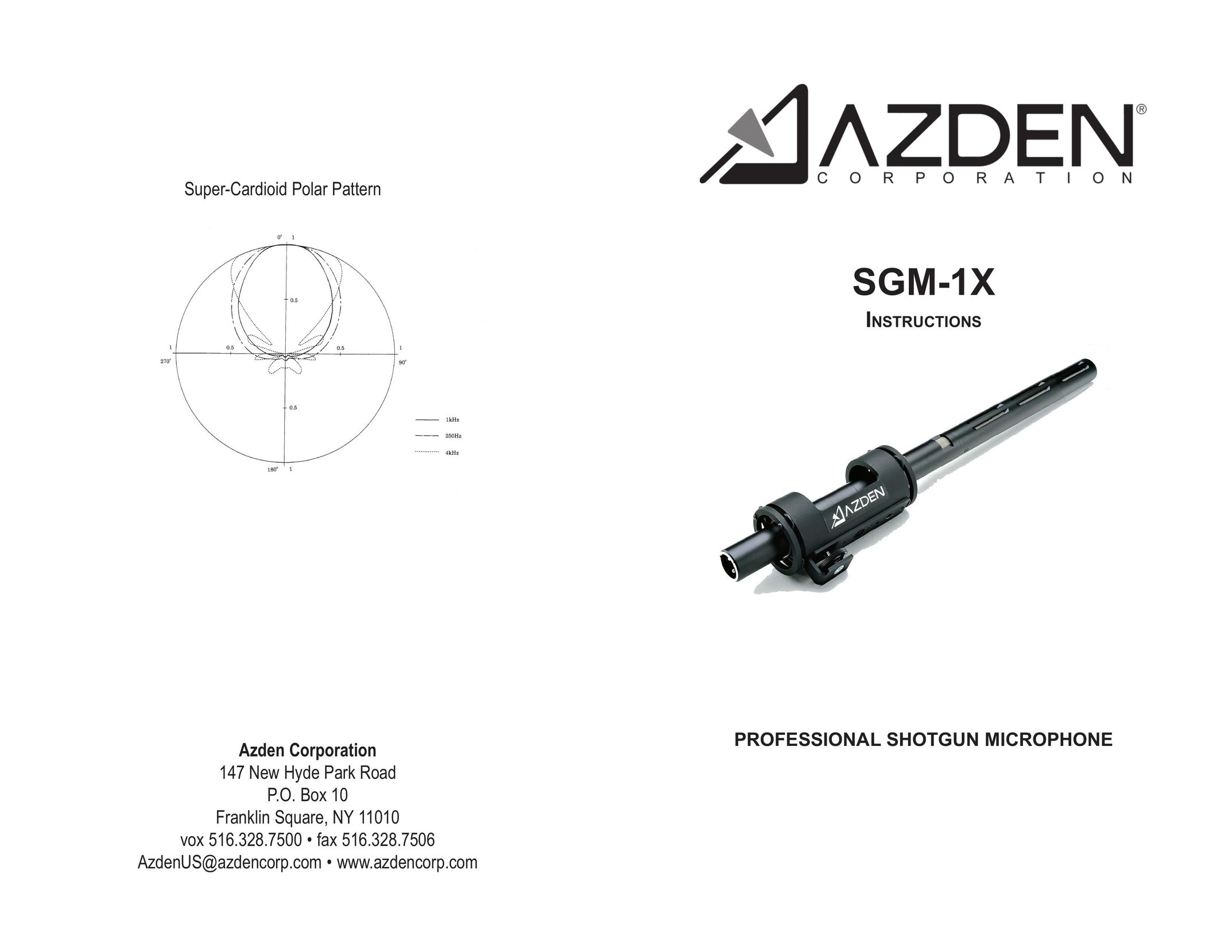 Azden SGM-1X Headphones User Manual