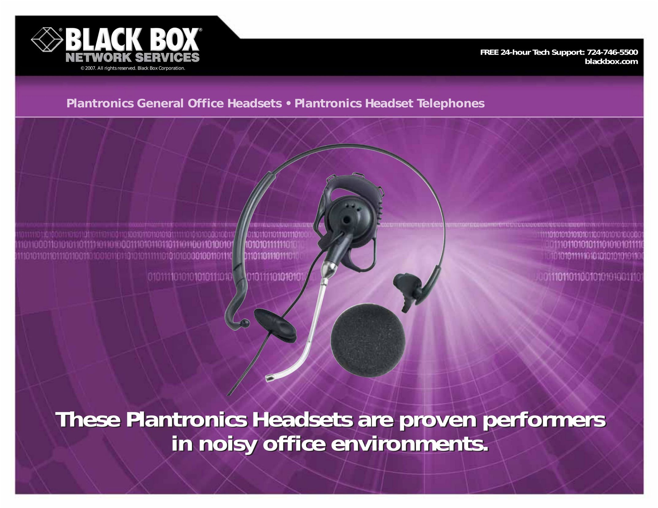 Black Box General Office Headset/Headset Telephone Headphones User Manual