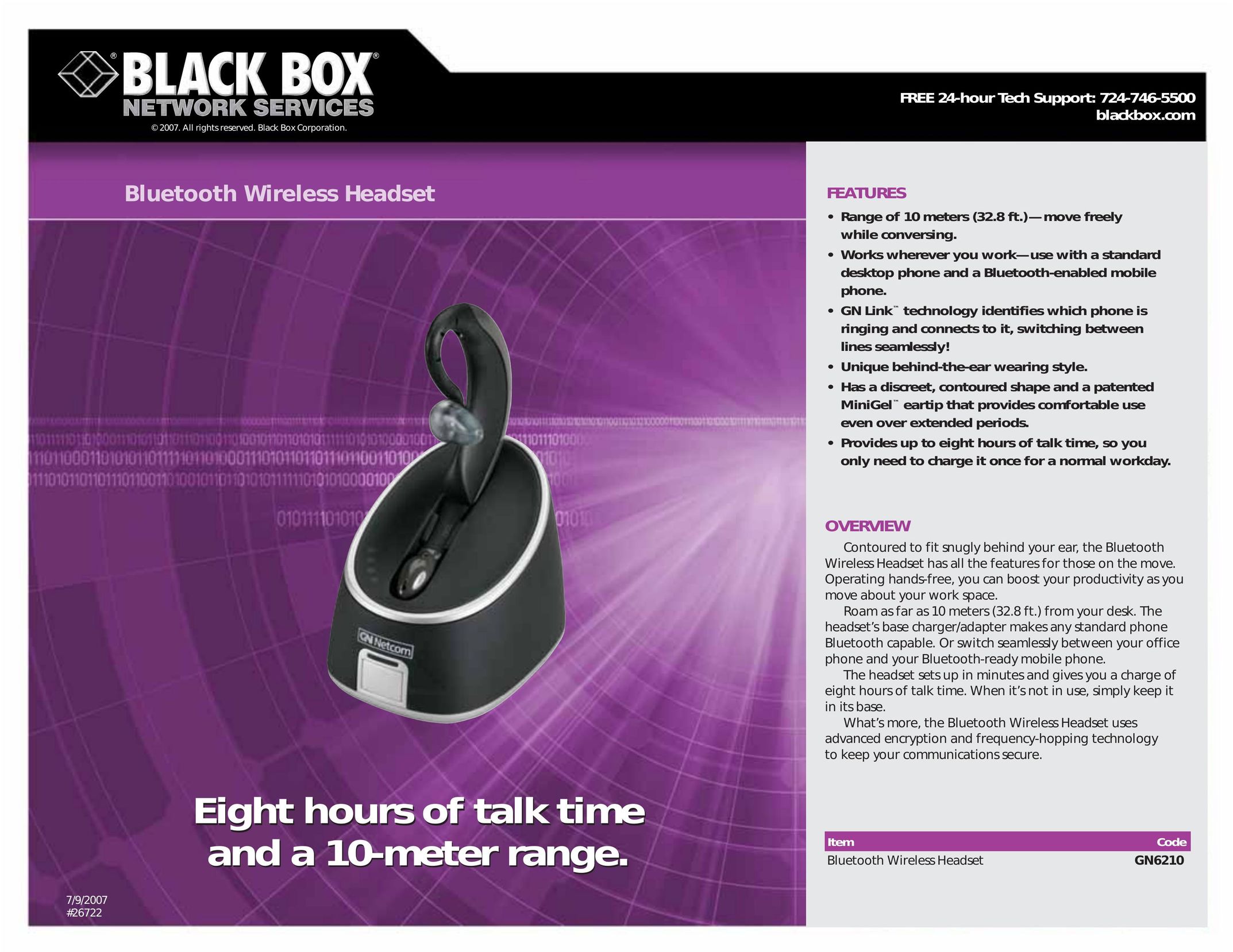 Black Box GN6210 Headphones User Manual